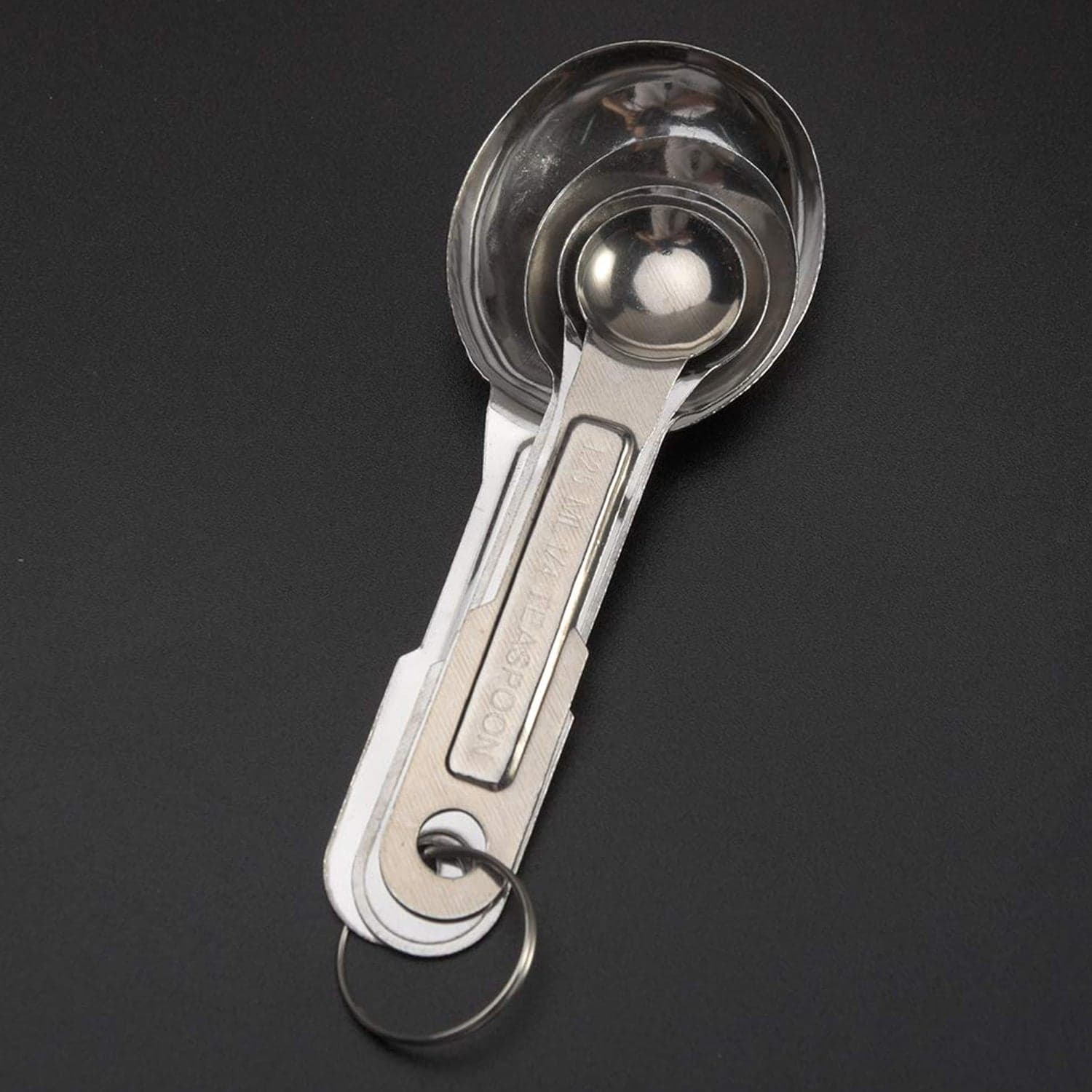 Stainless Steel Measuring Spoons Set - 4pcs, Anti-Rust for Kitchen & Baking thumbnail 1