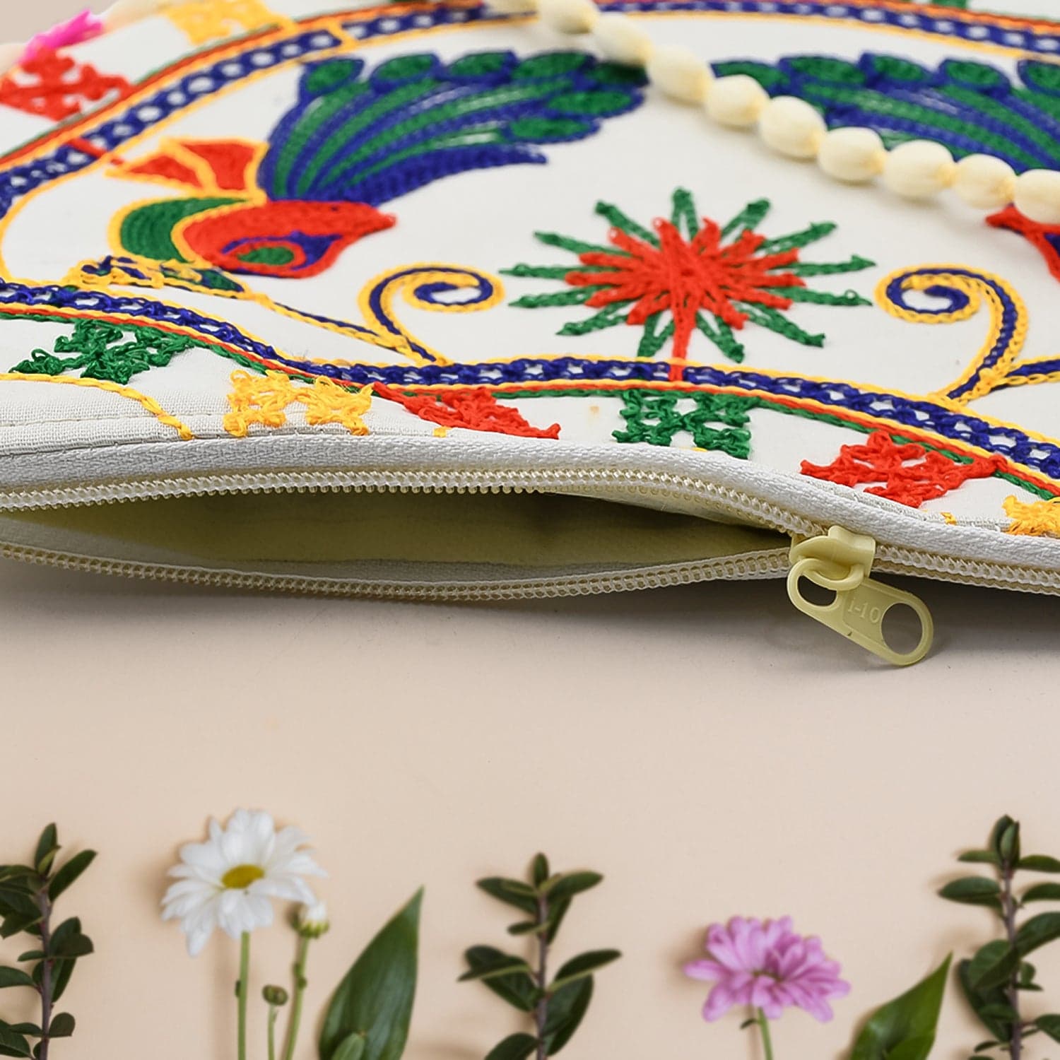 11 inch Handcrafted Cotton Embroidered Shoulder Bag for Girls & women (1 Pc) thumbnail 4