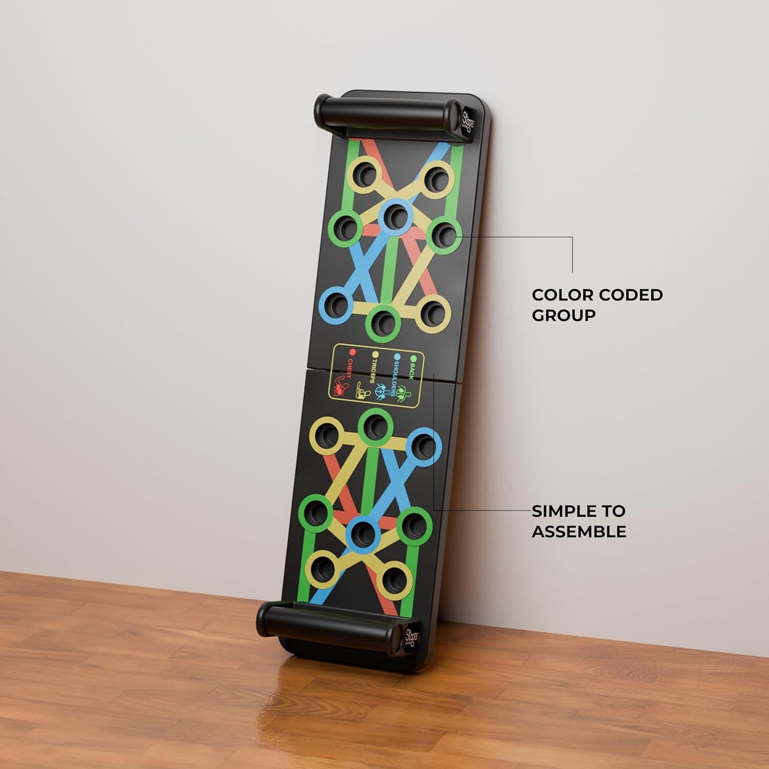Multi-Functional Push-Up Board With Handles – Color-Coded Foldable Home Workout System thumbnail 4