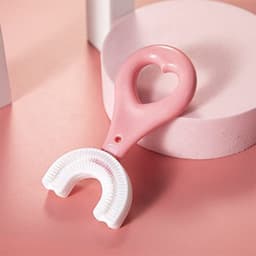 U-Shaped Toothbrush For Kids, 2-6 Years Kids Baby Infant Toothbrush, Food Grade Ultra Soft Silicone Brush Head.