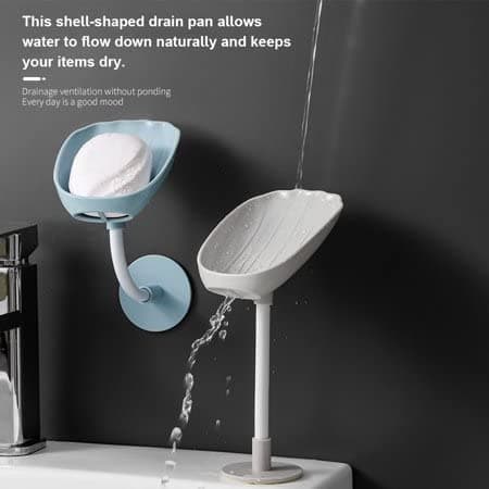 Soap Dish Wall Mounted Soap Adjustable Removable Soap Holder thumbnail 6