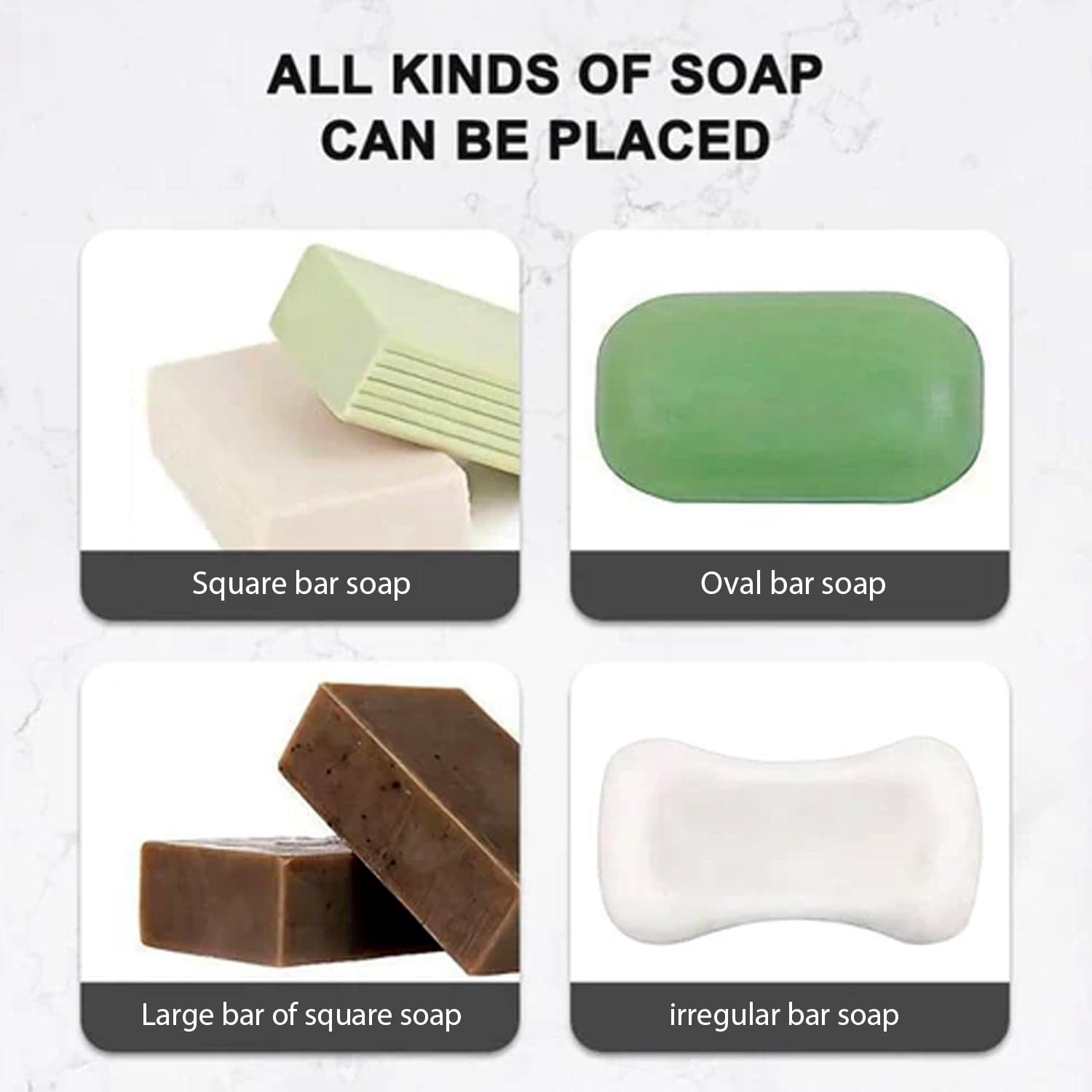 Soap Dish Wall Mounted Soap Adjustable Removable Soap Holder thumbnail 8