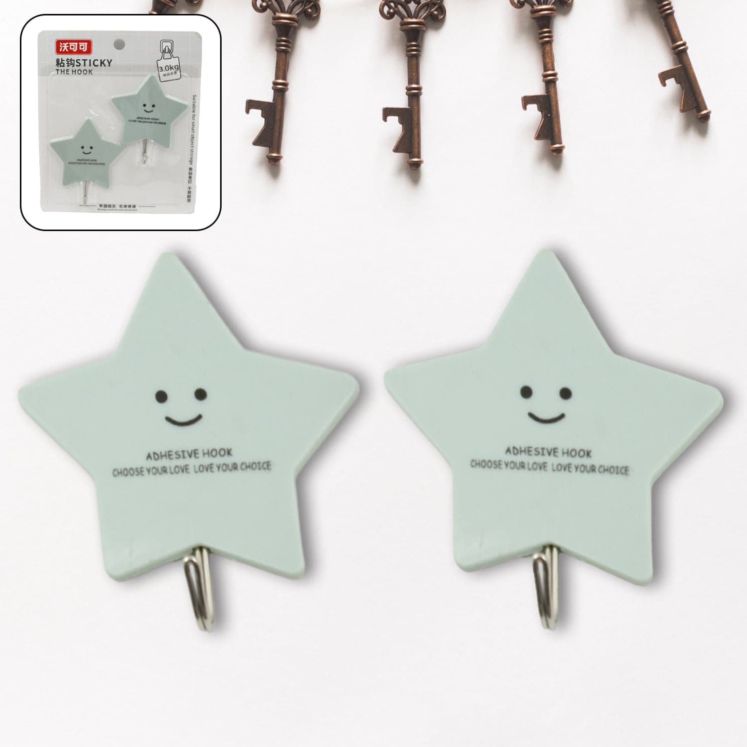 Multipurpose Strong Self-Adhesive Hooks Of Heavy Plastic Wall Hooks For Home thumbnail 4