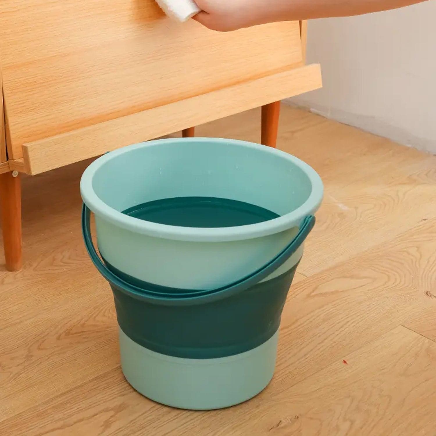 Water Bucket Folding High Capacity Foldable Hanging with Handle Storage Water Space-saving Great Load Bearing Laundry Basket Bathroom Products thumbnail 1