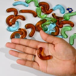 Glass Gem Stone, Flat Round Marbles Pebbles For Vase Fillers, Attractive Pebbles For Aquarium Fish Tank ID 4011