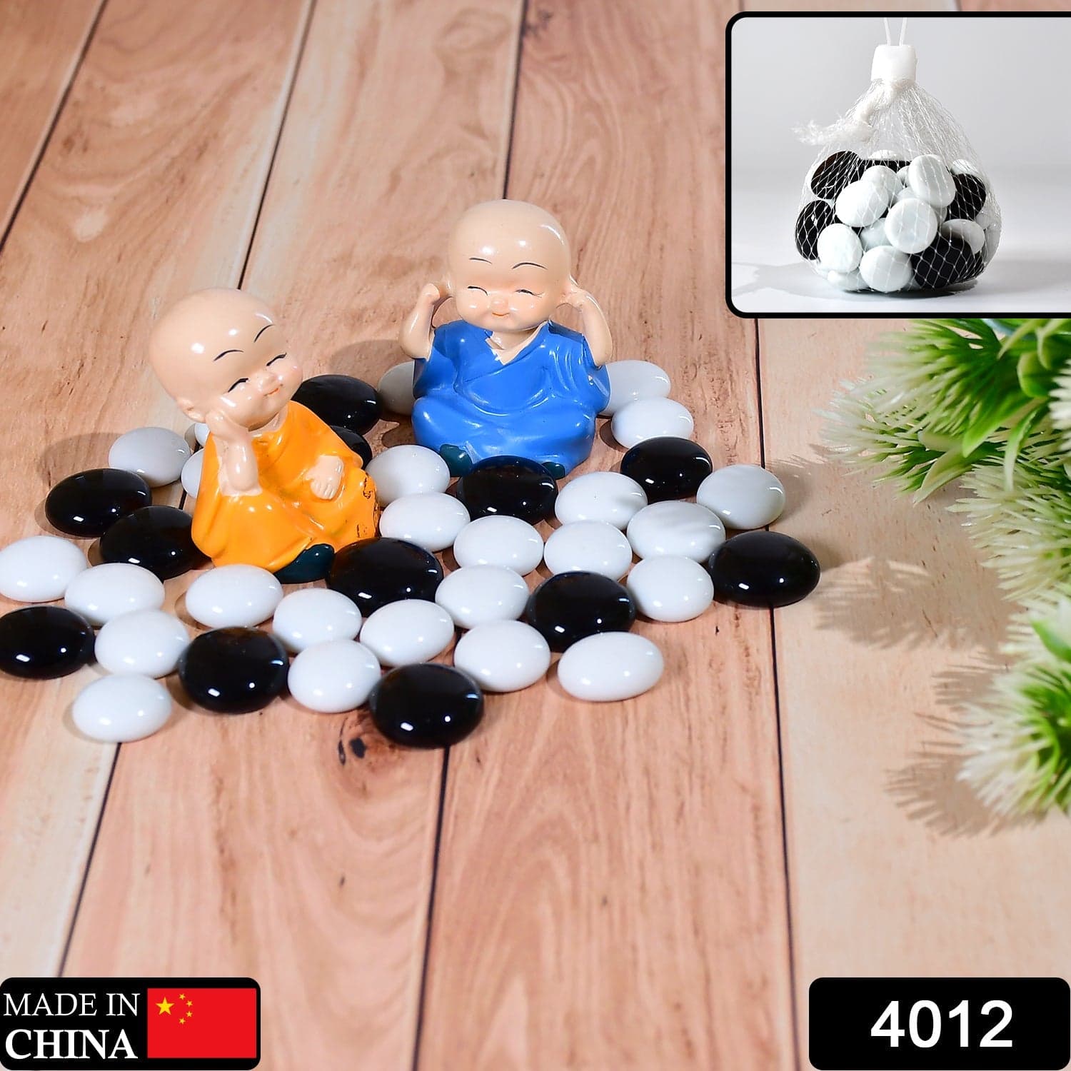 Glass Gem Stone, Flat Round Marbles Pebbles For Vase Fillers, Attractive Pebbles For Aquarium Fish Tank ID 4012 thumbnail 2