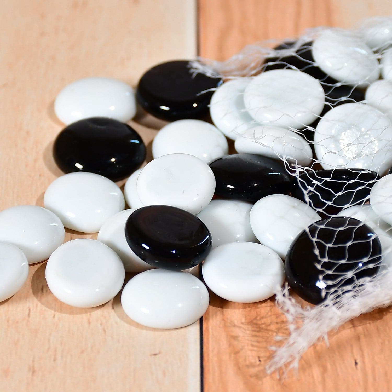 Glass Gem Stone, Flat Round Marbles Pebbles For Vase Fillers, Attractive Pebbles For Aquarium Fish Tank ID 4012 thumbnail 6