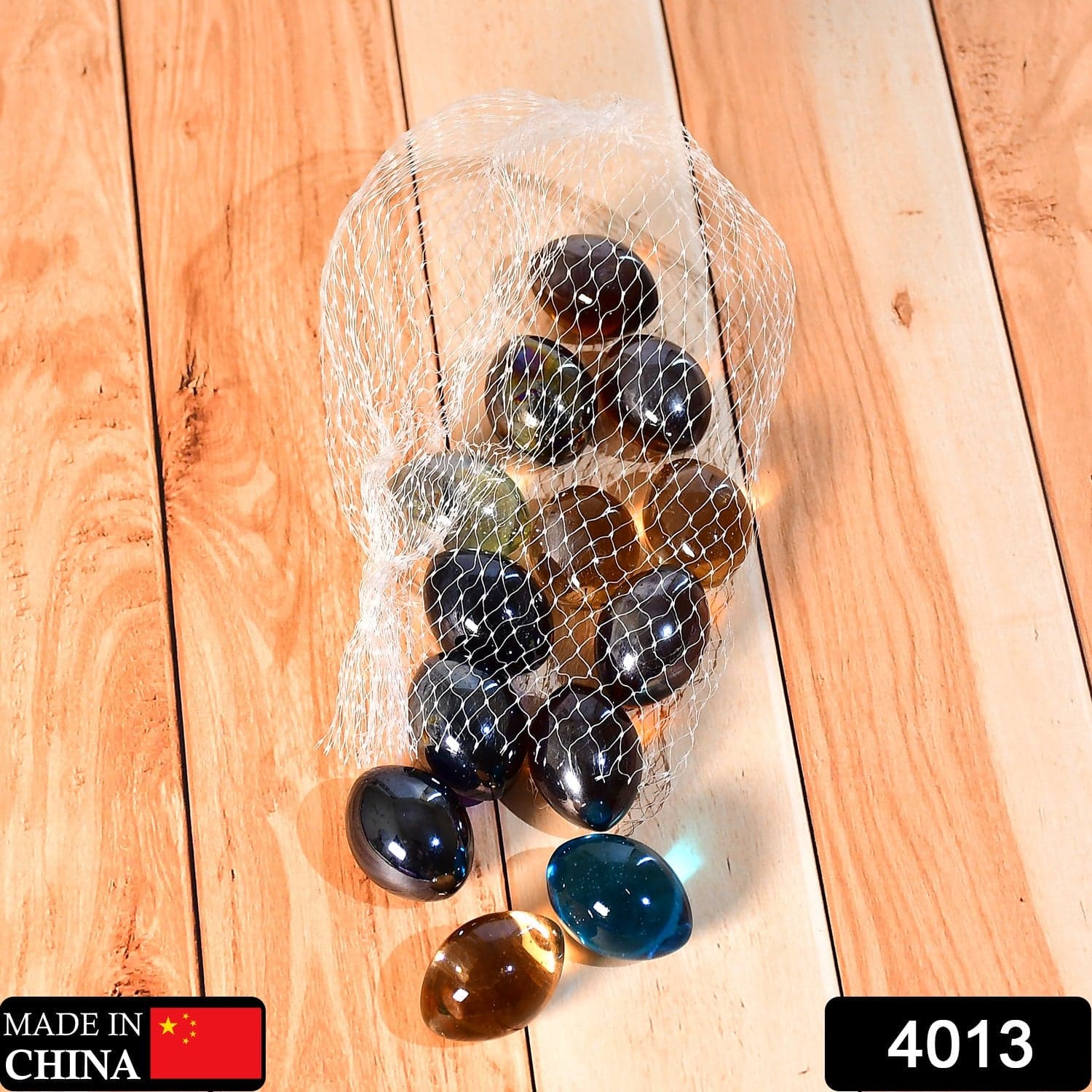 Glass Gem Stone, Flat Round Marbles Pebbles For Vase Fillers, Attractive Pebbles For Aquarium Fish Tank ID 4013 thumbnail 2