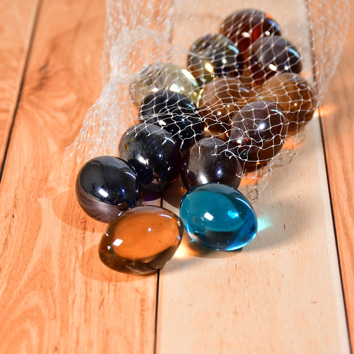 Glass Gem Stone, Flat Round Marbles Pebbles For Vase Fillers, Attractive Pebbles For Aquarium Fish Tank ID 4013 thumbnail 4