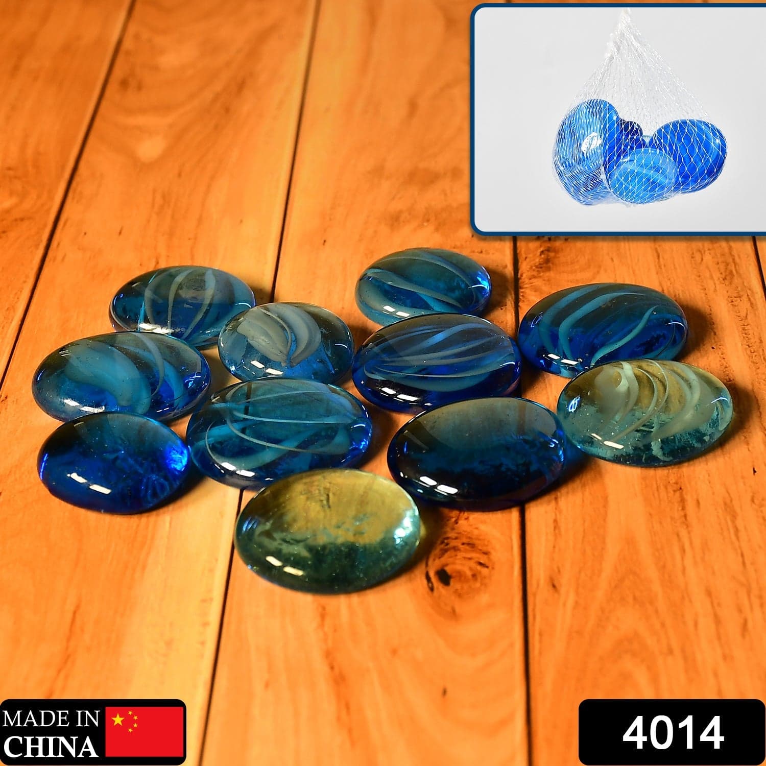 Glass Gem Stone, Flat Round Marbles Pebbles For Vase Fillers, Attractive Pebbles For Aquarium Fish Tank ID 4014 thumbnail 2