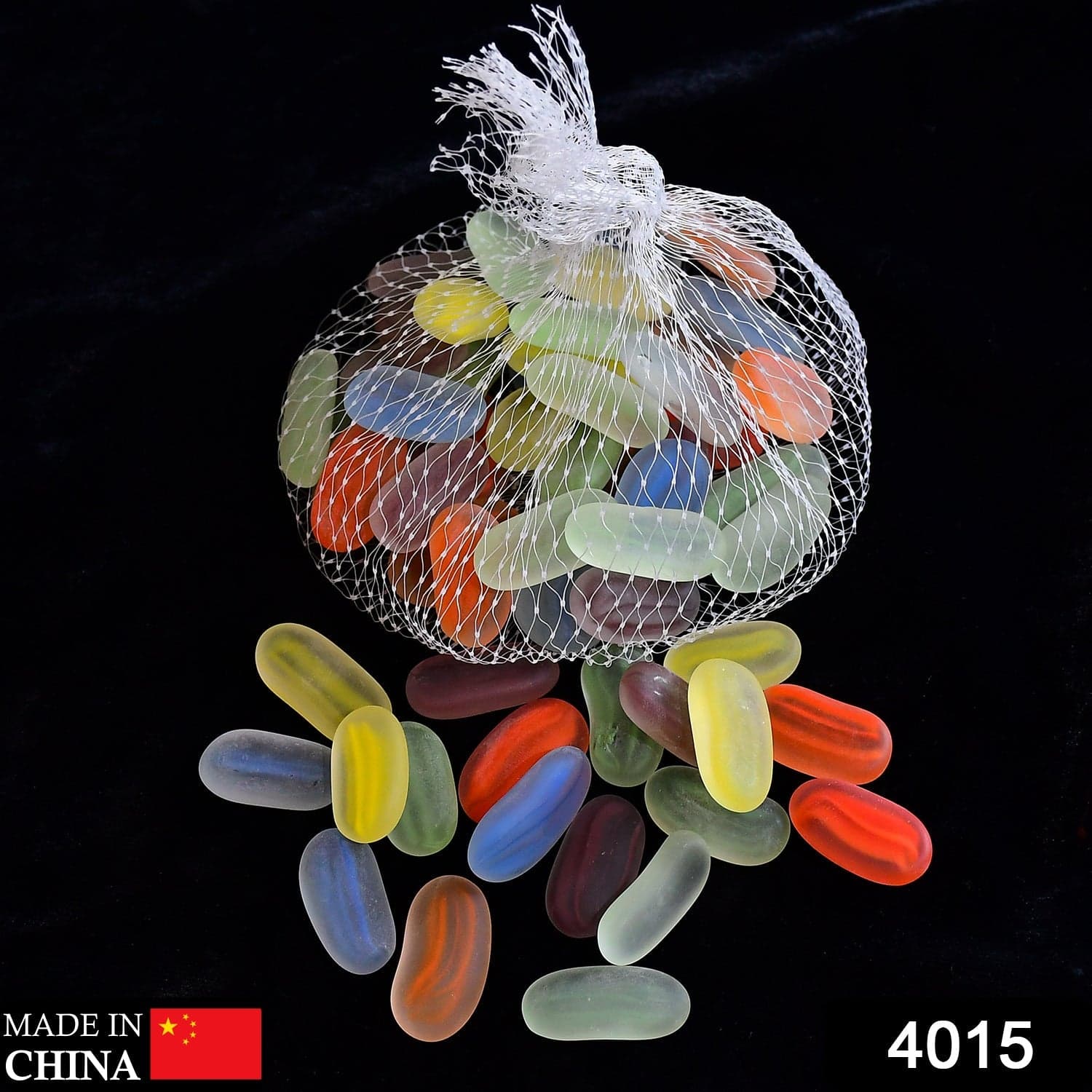 Glass Gem Stone, Flat Round Marbles Pebbles For Vase Fillers, Attractive Pebbles For Aquarium Fish Tank ID 4015 thumbnail 2