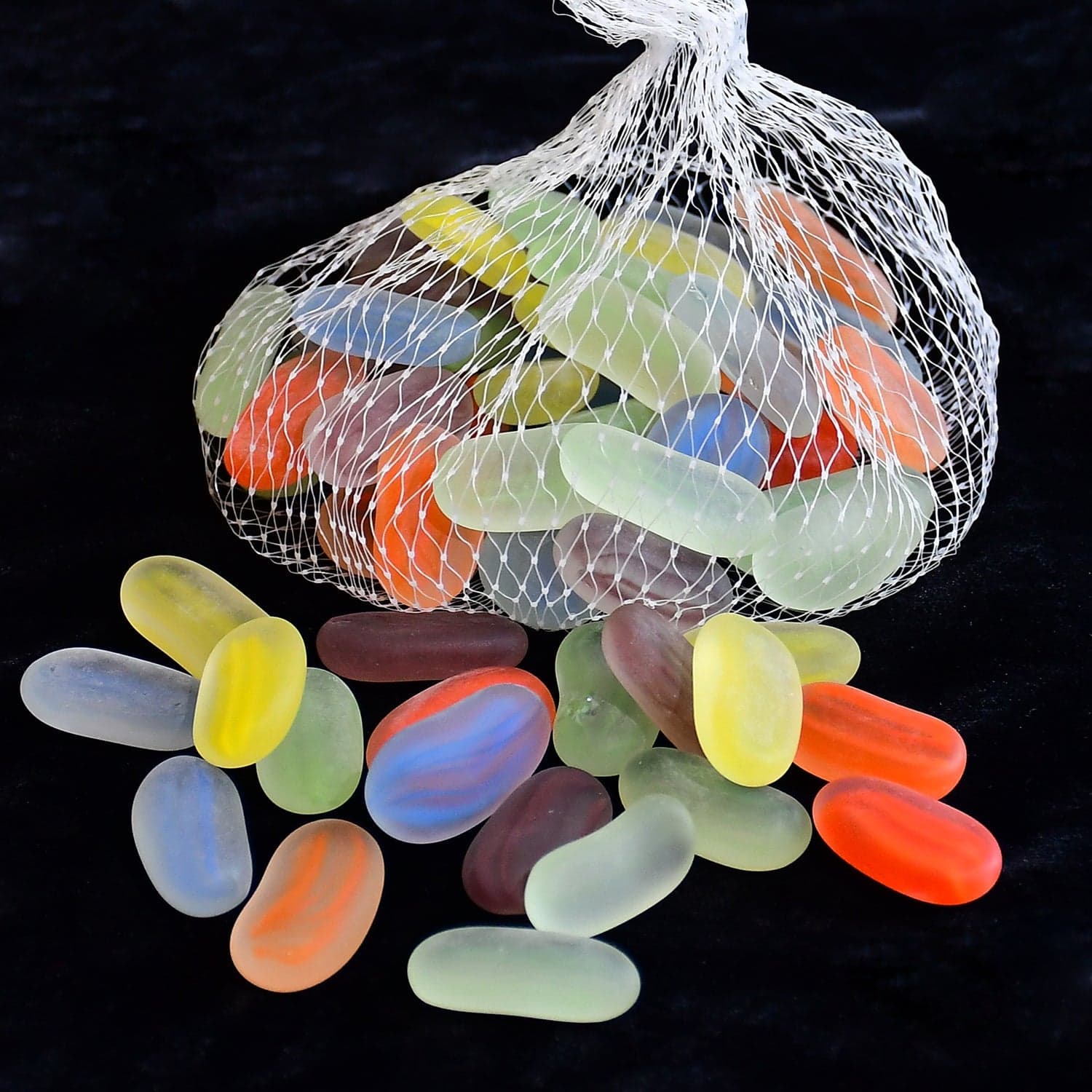Glass Gem Stone, Flat Round Marbles Pebbles For Vase Fillers, Attractive Pebbles For Aquarium Fish Tank ID 4015 thumbnail 4