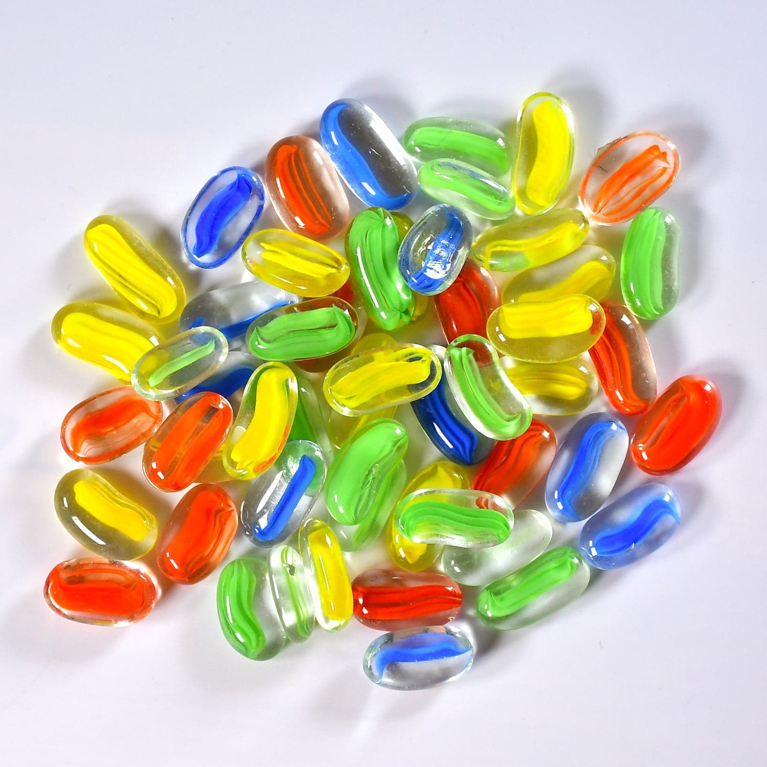 Glass Gem Stone, Flat Round Marbles Pebbles For Vase Fillers, Attractive Pebbles For Aquarium Fish Tank ID 4017 thumbnail 4