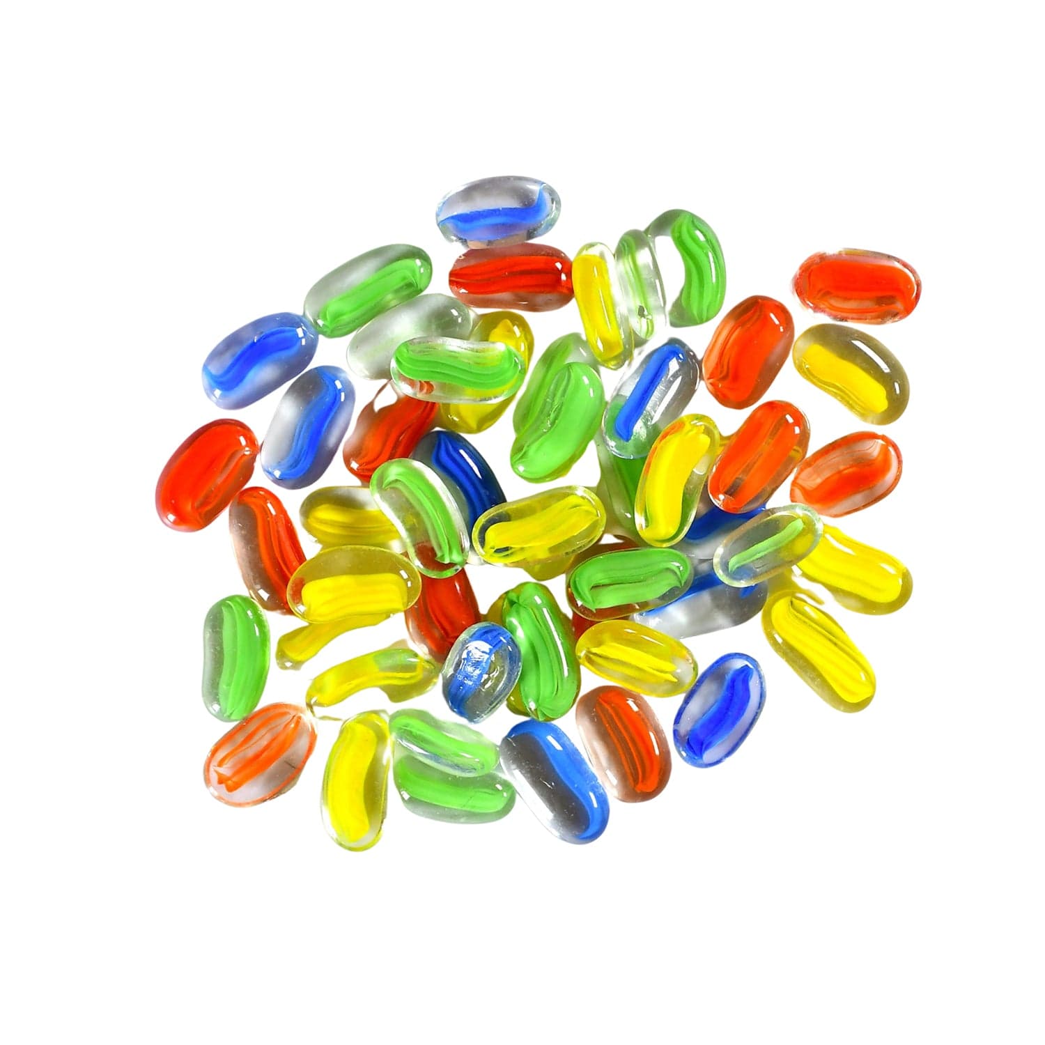 Glass Gem Stone, Flat Round Marbles Pebbles For Vase Fillers, Attractive Pebbles For Aquarium Fish Tank ID 4017 thumbnail 5