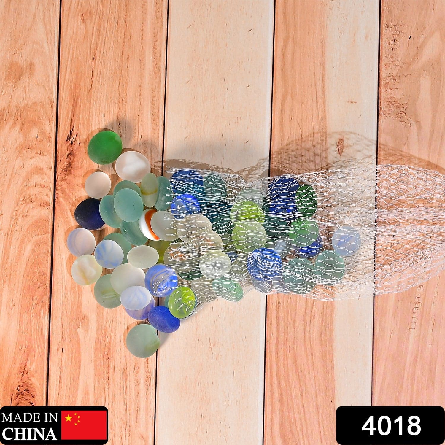 Glass Gem Stone, Flat Round Marbles Pebbles For Vase Fillers, Attractive Pebbles For Aquarium Fish Tank ID 4018 thumbnail 2