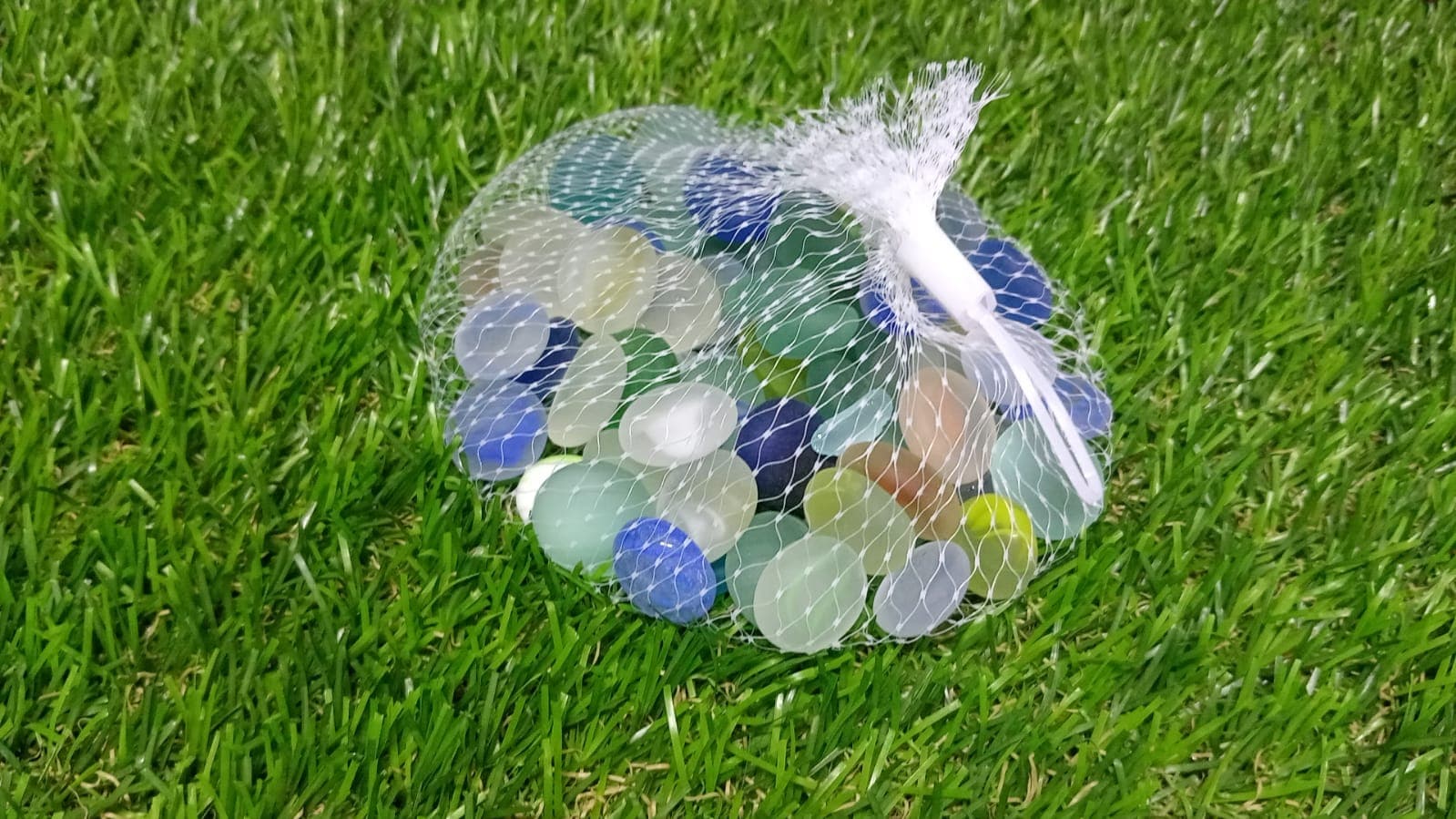 Glass Gem Stone, Flat Round Marbles Pebbles For Vase Fillers, Attractive Pebbles For Aquarium Fish Tank ID 4018 thumbnail 8
