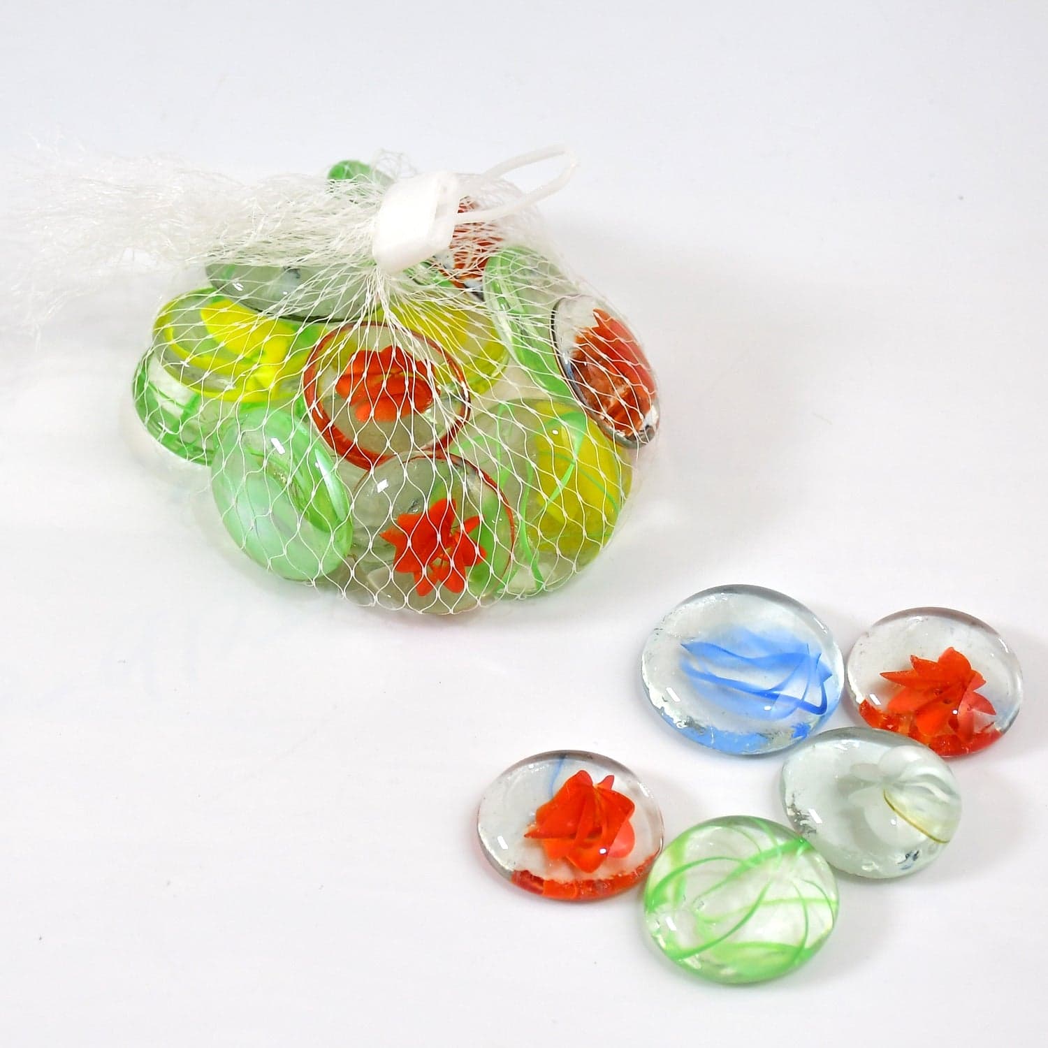 Glass Gem Stone, Flat Round Marbles Pebbles For Vase Fillers, Attractive Pebbles For Aquarium Fish Tank ID 4019 thumbnail 6