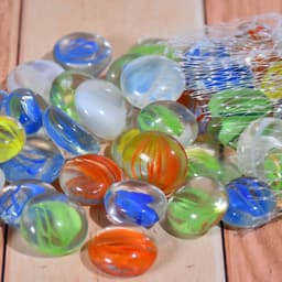 Glass Gem Stone, Flat Round Marbles Pebbles For Vase Fillers, Attractive Pebbles For Aquarium Fish Tank ID 4020