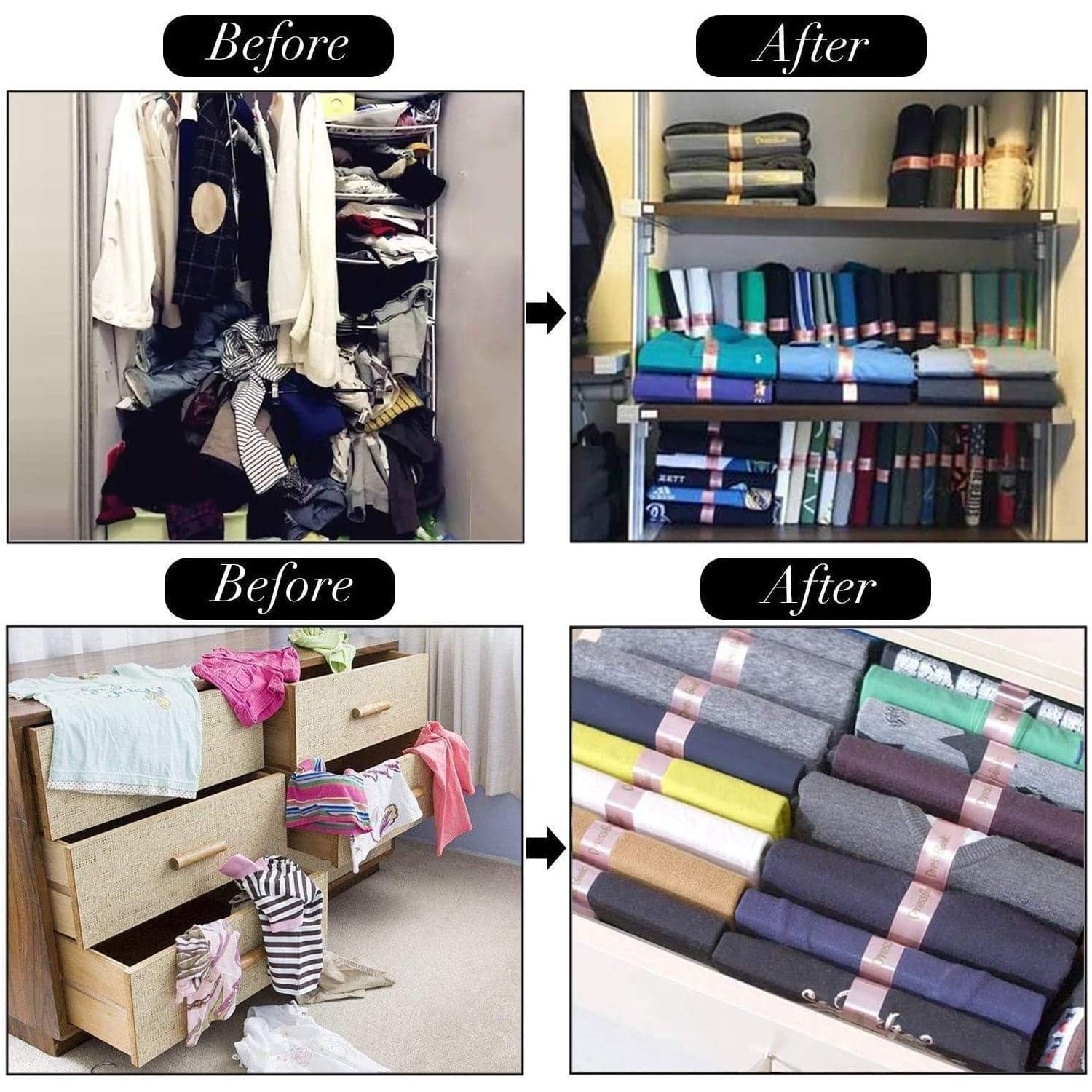 DressBook T Shirt Folder Soft Bendable Folding Board Clothes Folder Storage Organizer ( 5 pcs ) thumbnail 4