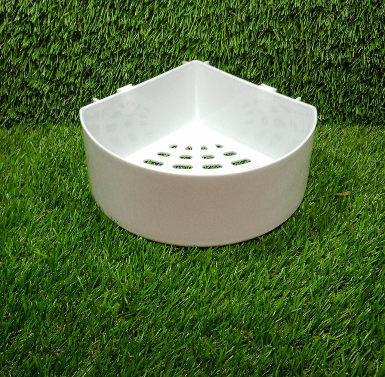 Corner Shelf Bathroom Kitchen Rack Self Adhesive Shower Caddy Plastic Triangle Wall Mount Storage Basket thumbnail 12