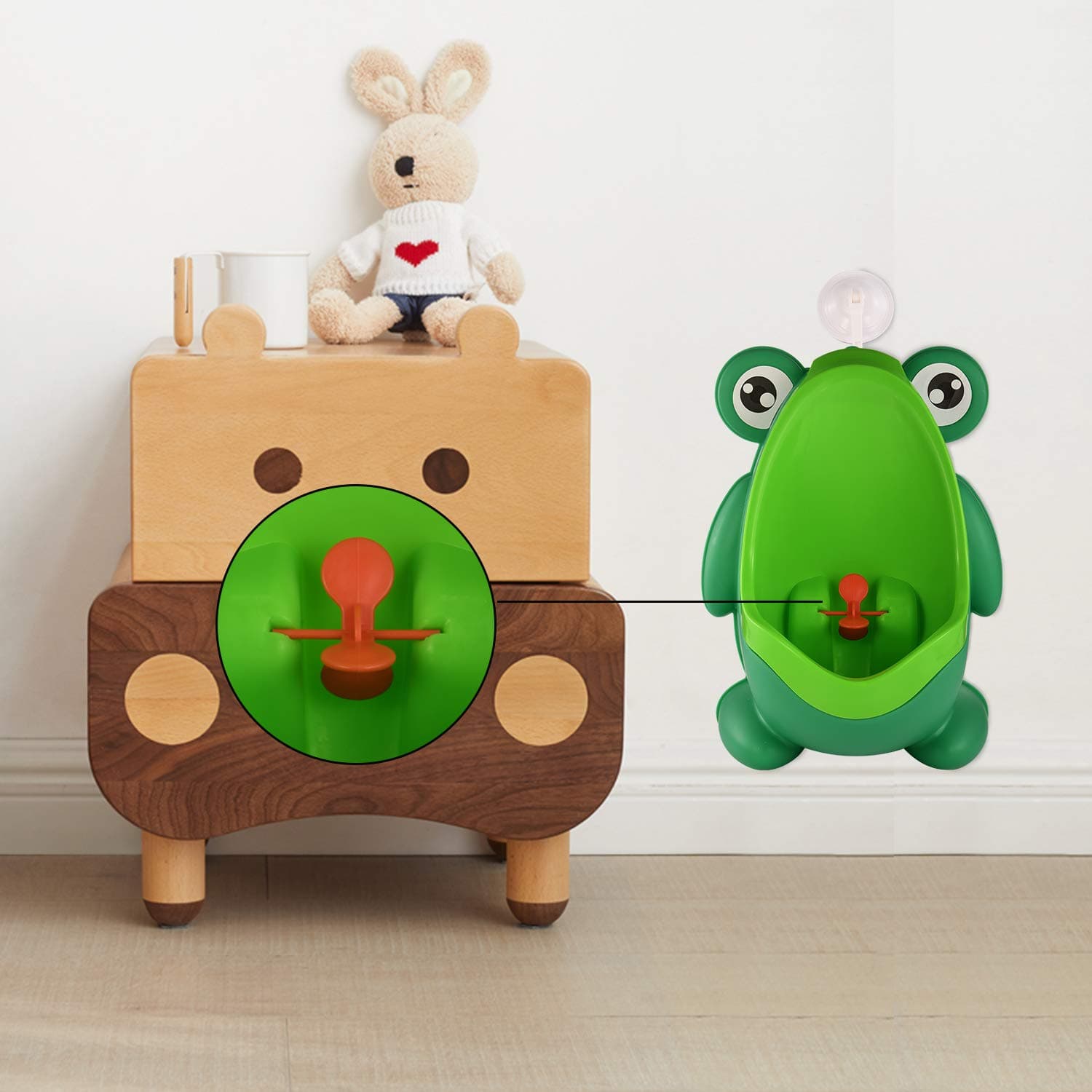 Cute Frog Standing Potty Training Urinal for Boys - Toilet with Funny Aiming Target thumbnail 3