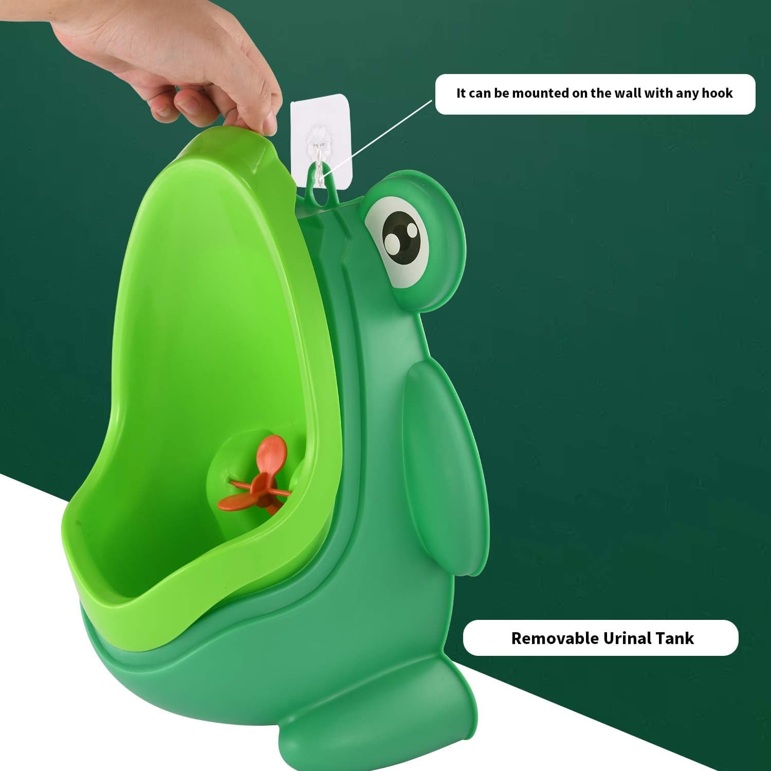 Cute Frog Standing Potty Training Urinal for Boys - Toilet with Funny Aiming Target thumbnail 7