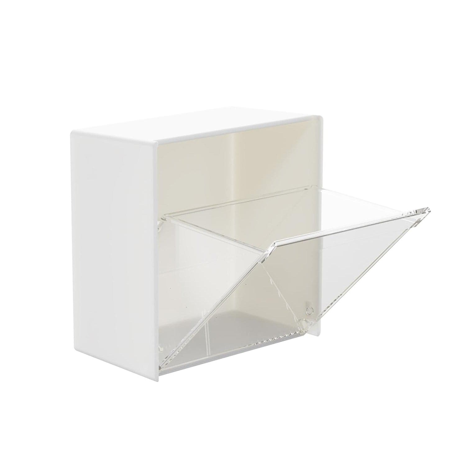 4037Adhesive Wall Mounted Flip Storage Box Holder Small Object Storage Case ( 1 pcs ) thumbnail 4