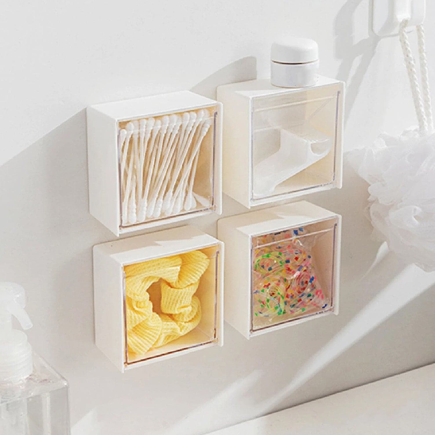 4037Adhesive Wall Mounted Flip Storage Box Holder Small Object Storage Case ( 1 pcs ) thumbnail 8
