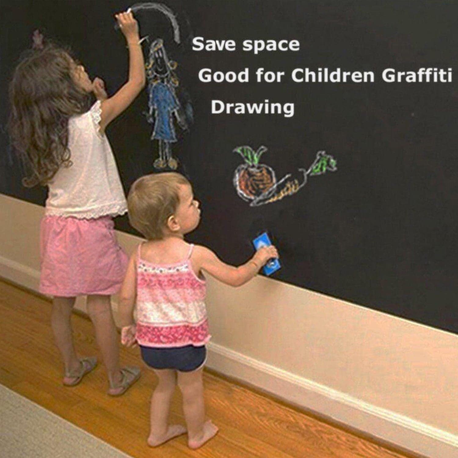 Blackboard Erasable Wall Sticker Chalkboard Sticker Removable Blackboard Wall Stickers Mural for Kids Room thumbnail 7