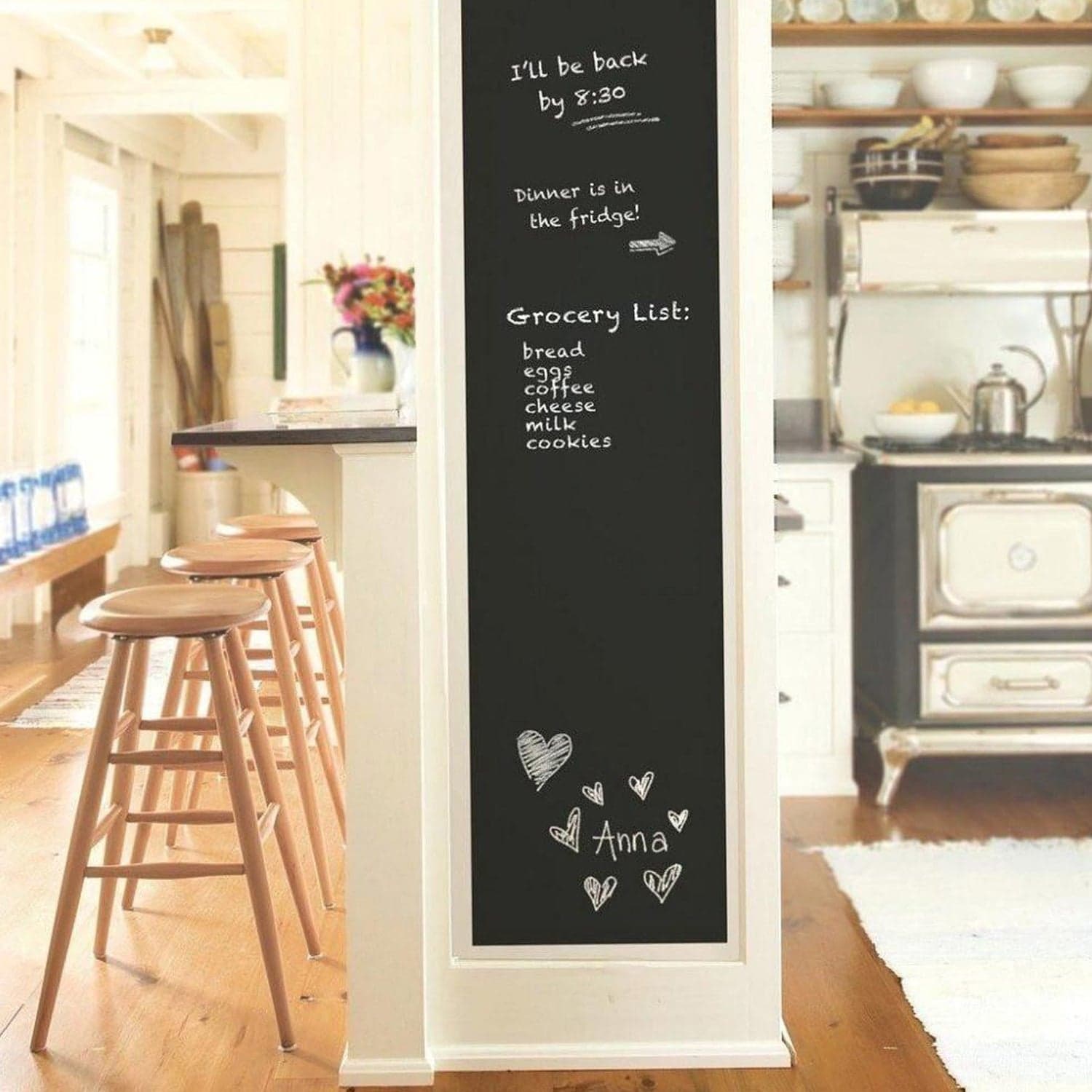 Blackboard Erasable Wall Sticker Chalkboard Sticker Removable Blackboard Wall Stickers Mural for Kids Room thumbnail 9
