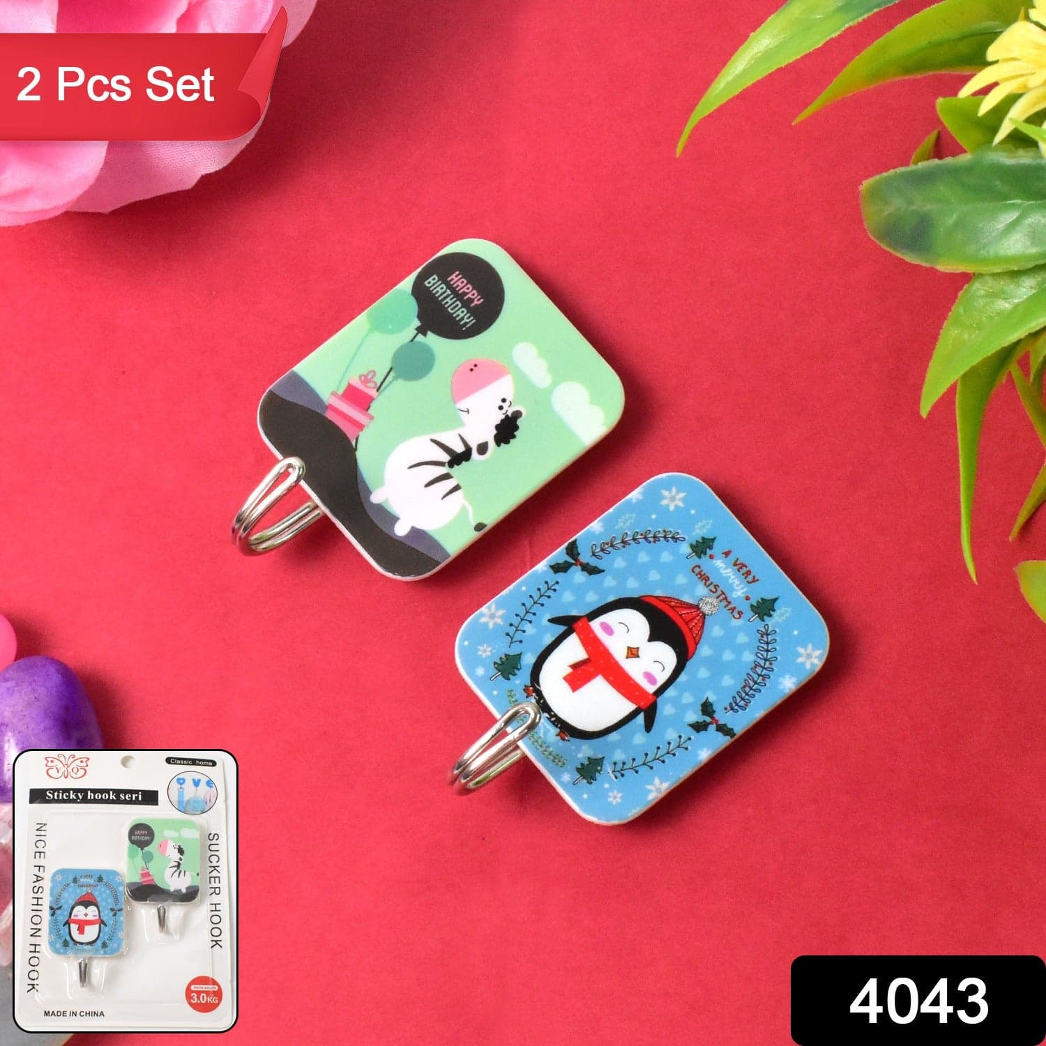 Adhesive Cartoon Hook 2Pc thumbnail 1