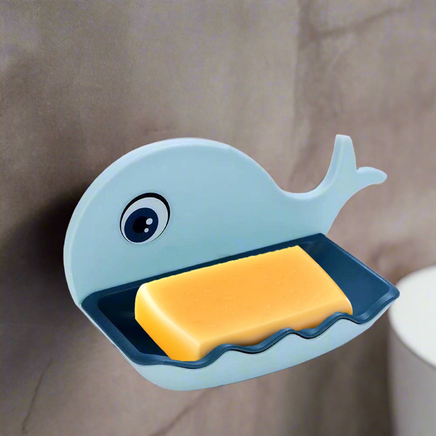 Fish Shape Double Layer Adhesive Waterproof Wall Mounted Soap Bar Holder Stand Rack for Bathroom Shower Wall Kitchen thumbnail 5