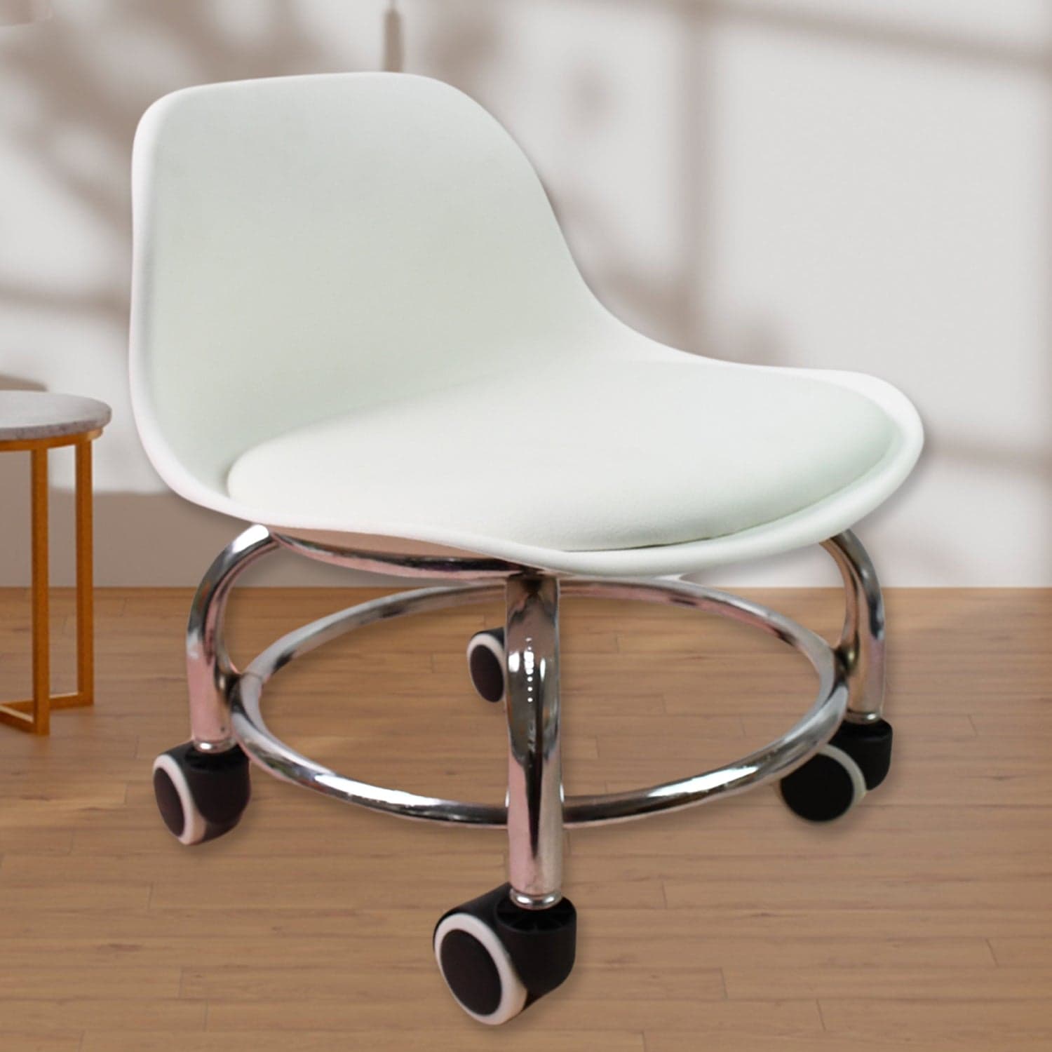 Heavy Duty Round Rolling Stool with Wheels Pedicure Stool (1 pc) thumbnail 4