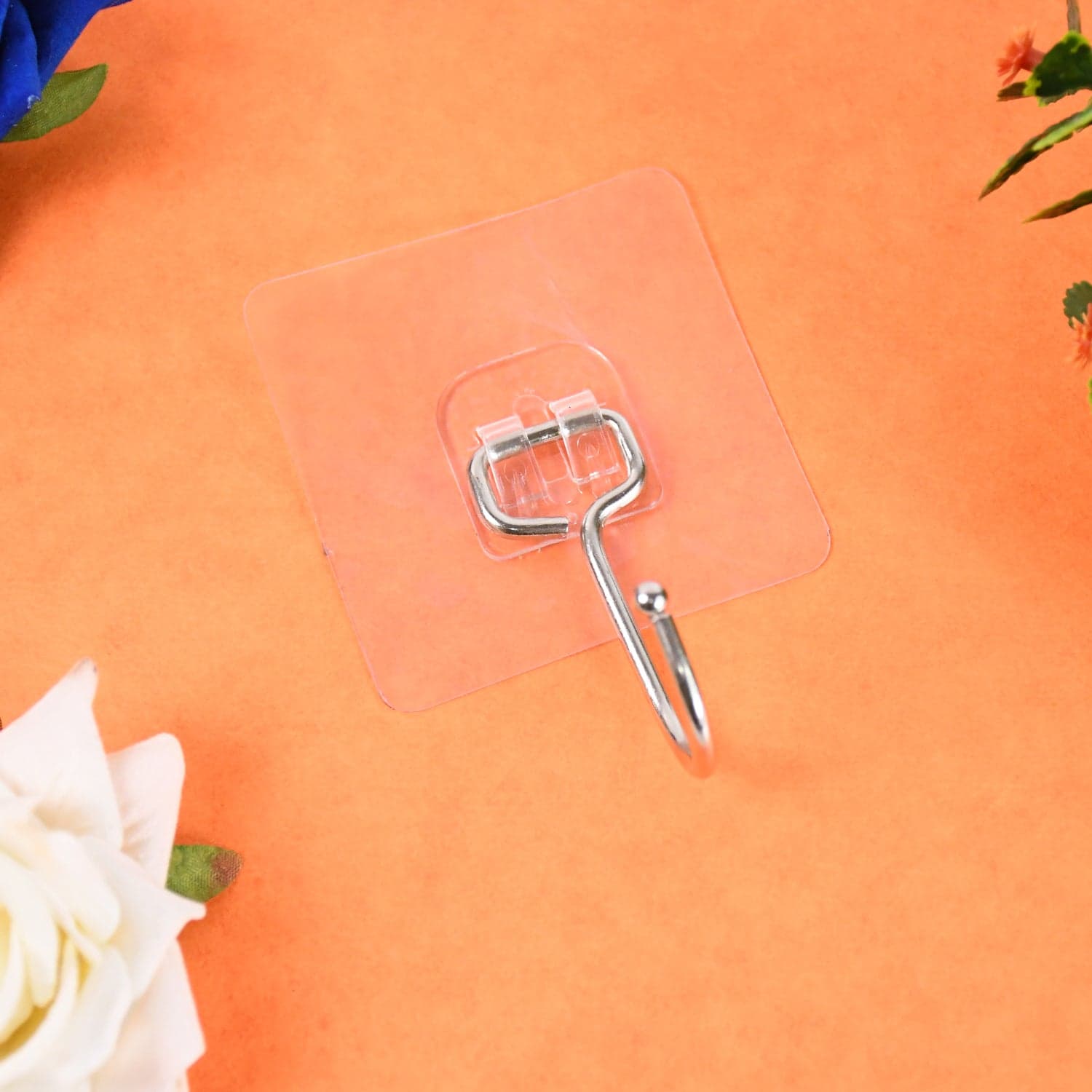 Transparent Large Stainless Steel Self Adhesive Wall Hooks (1 Pc) thumbnail 3