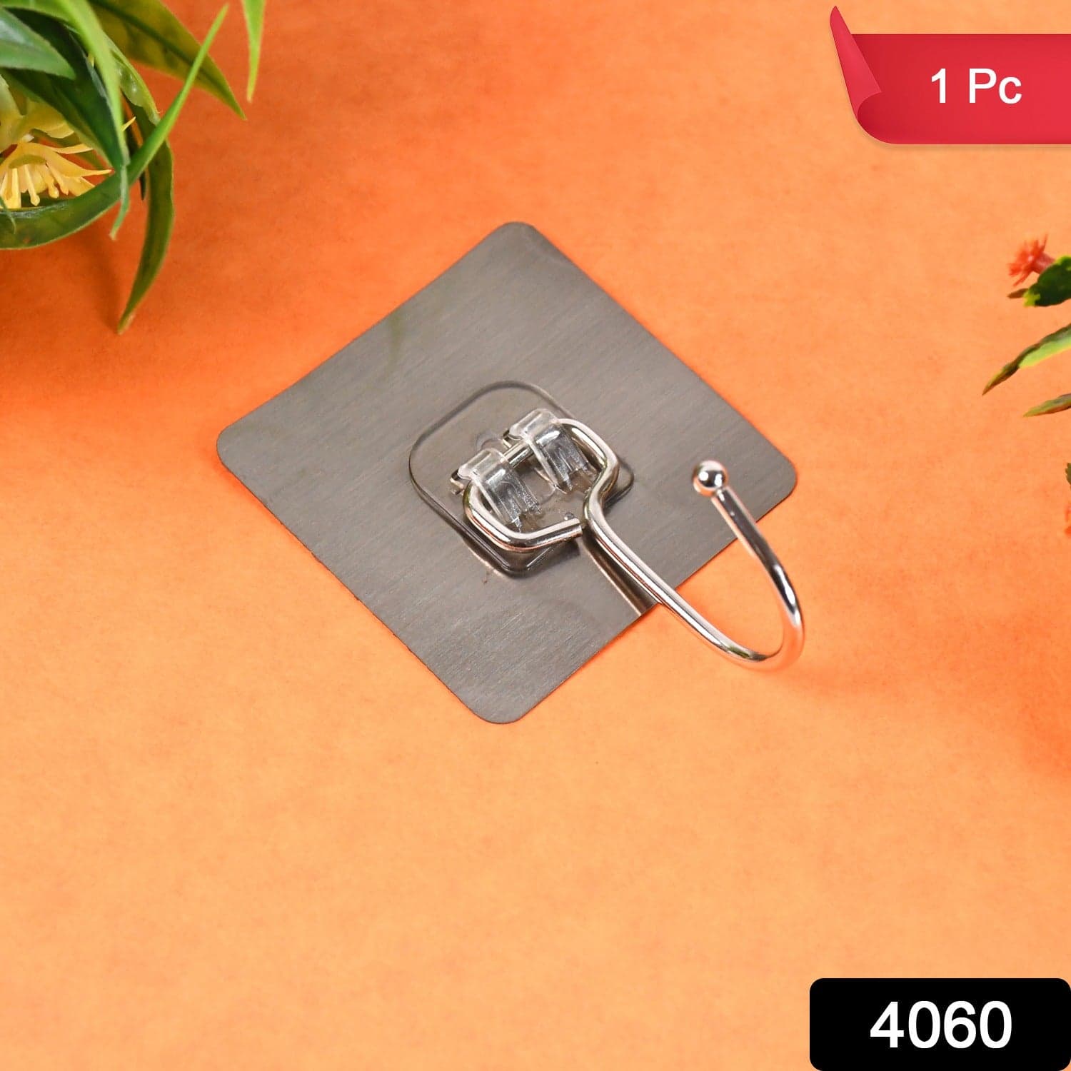 Large Stainless Steel Self Adhesive Wall Hooks (1 Pc) thumbnail 2