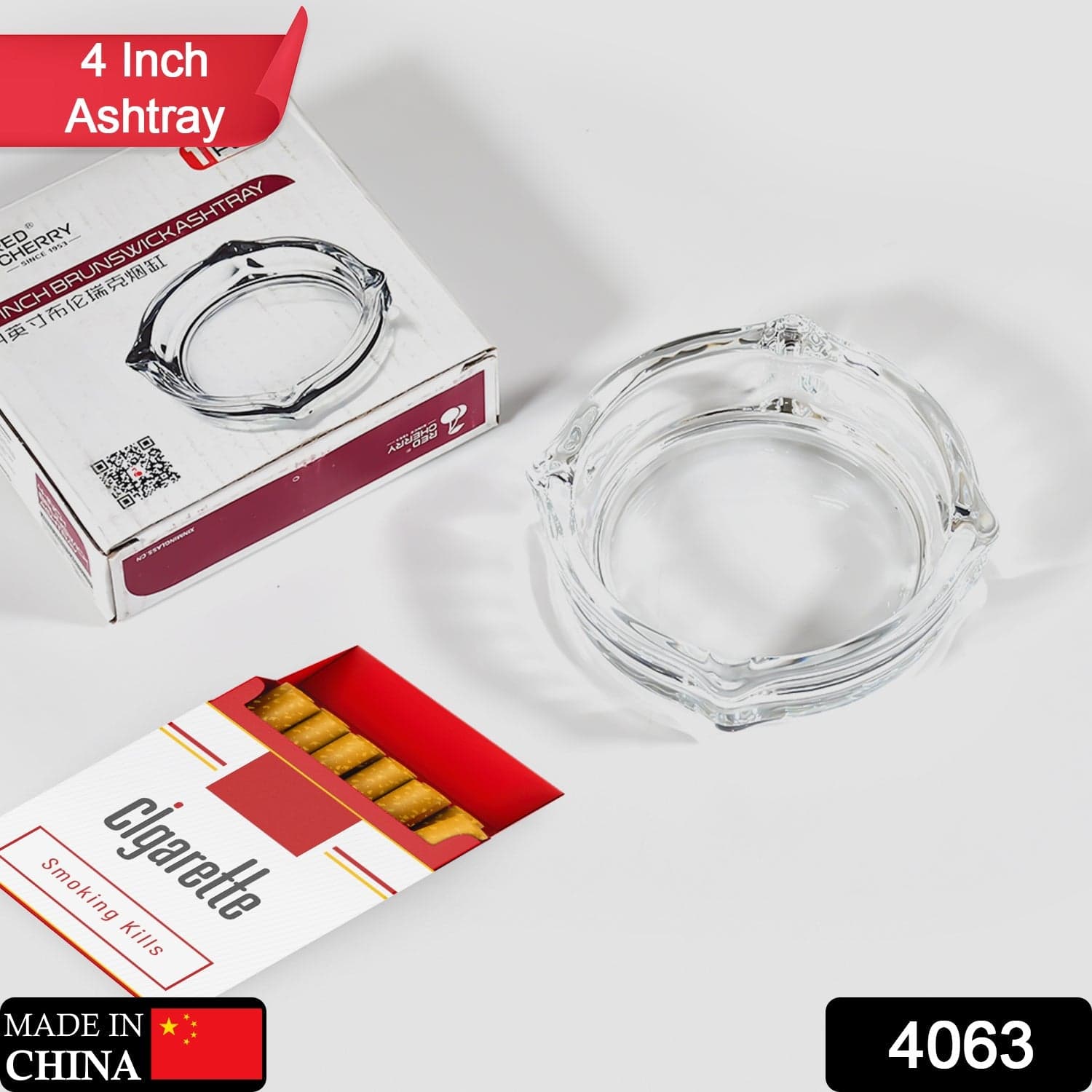 Brunswick Crystal Glass Ashtray for Home & Office thumbnail 2