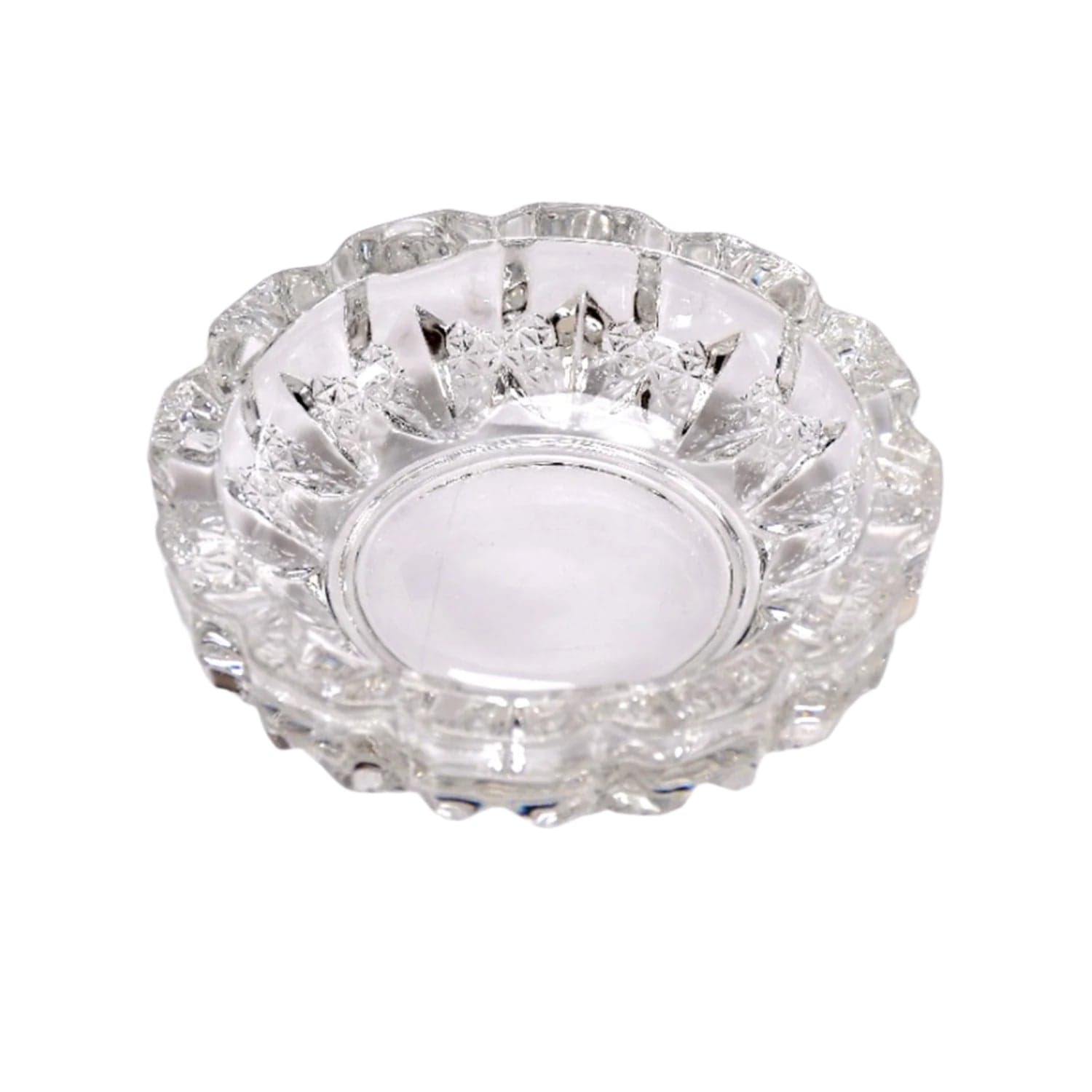 paricutin Glass Crystal Quality Cigar Cigarette Ashtray Round Tabletop for Home Office Indoor Outdoor Home Decor thumbnail 7