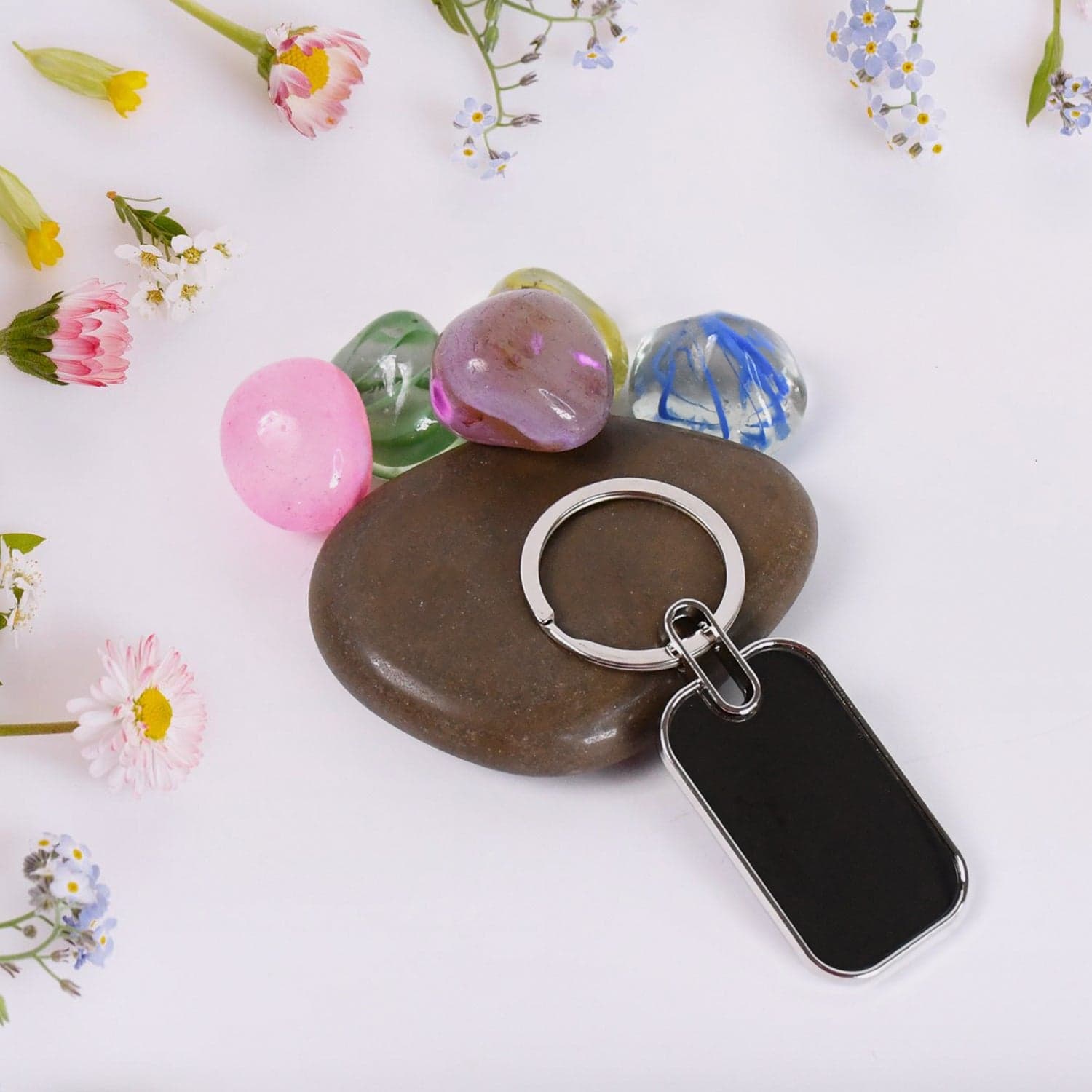 Keyring Metal Keychain Handbag Charm Round Oval Key Rings (1 Pc) thumbnail 3