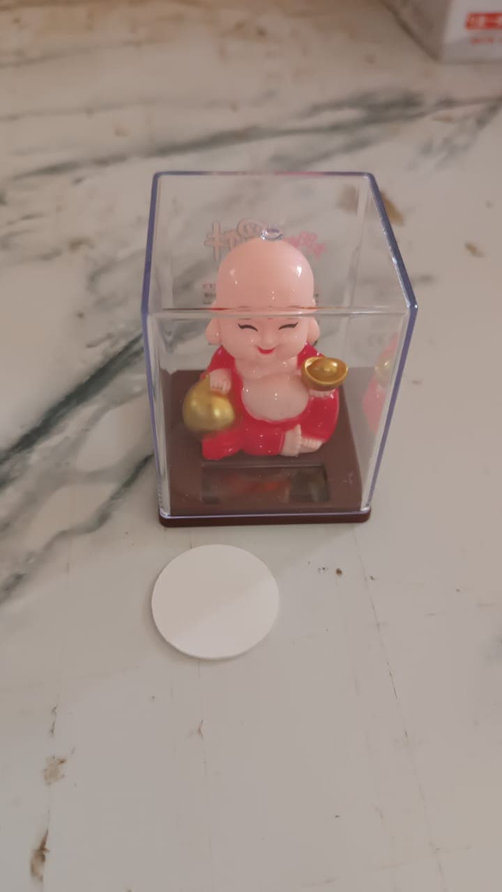 Solar Power Moving Head Buddha Statue Car Ornament (1 Pc / Mix Color) thumbnail 7
