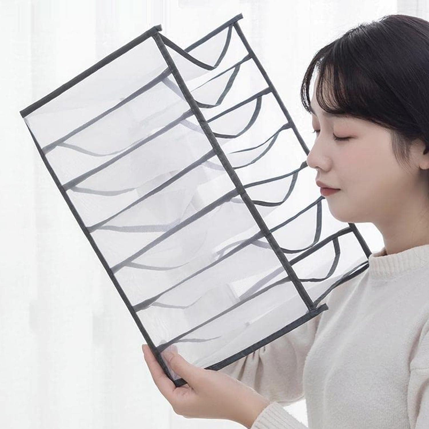 7 Grid Clothes Organizer for Wardrobe Storage thumbnail 8