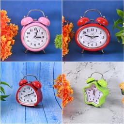 Mini Cute Alarm Clock Small Kids and Students (Mix Design & Color / 1 Pc)