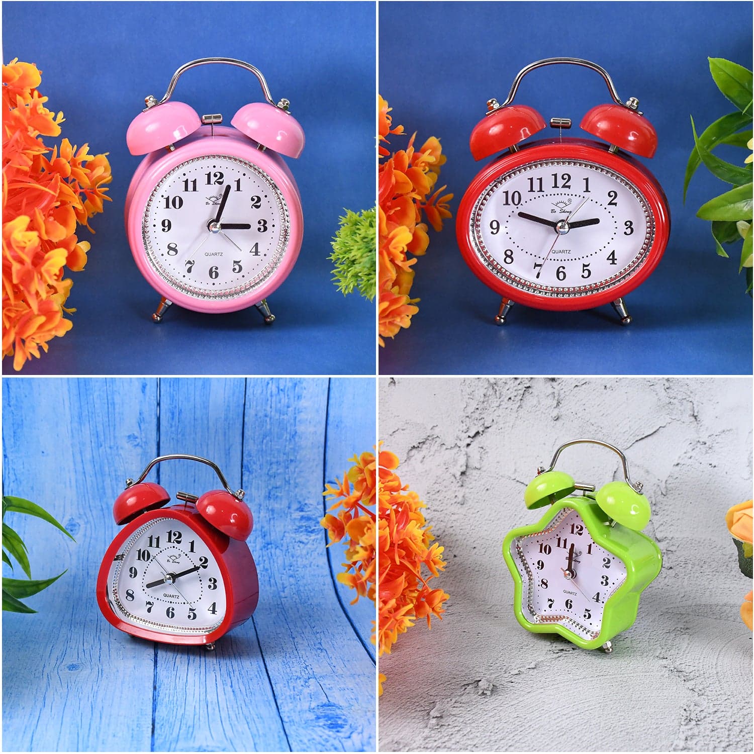 Mini Cute Alarm Clock Small Kids and Students (Mix Design & Color / 1 Pc) thumbnail 1