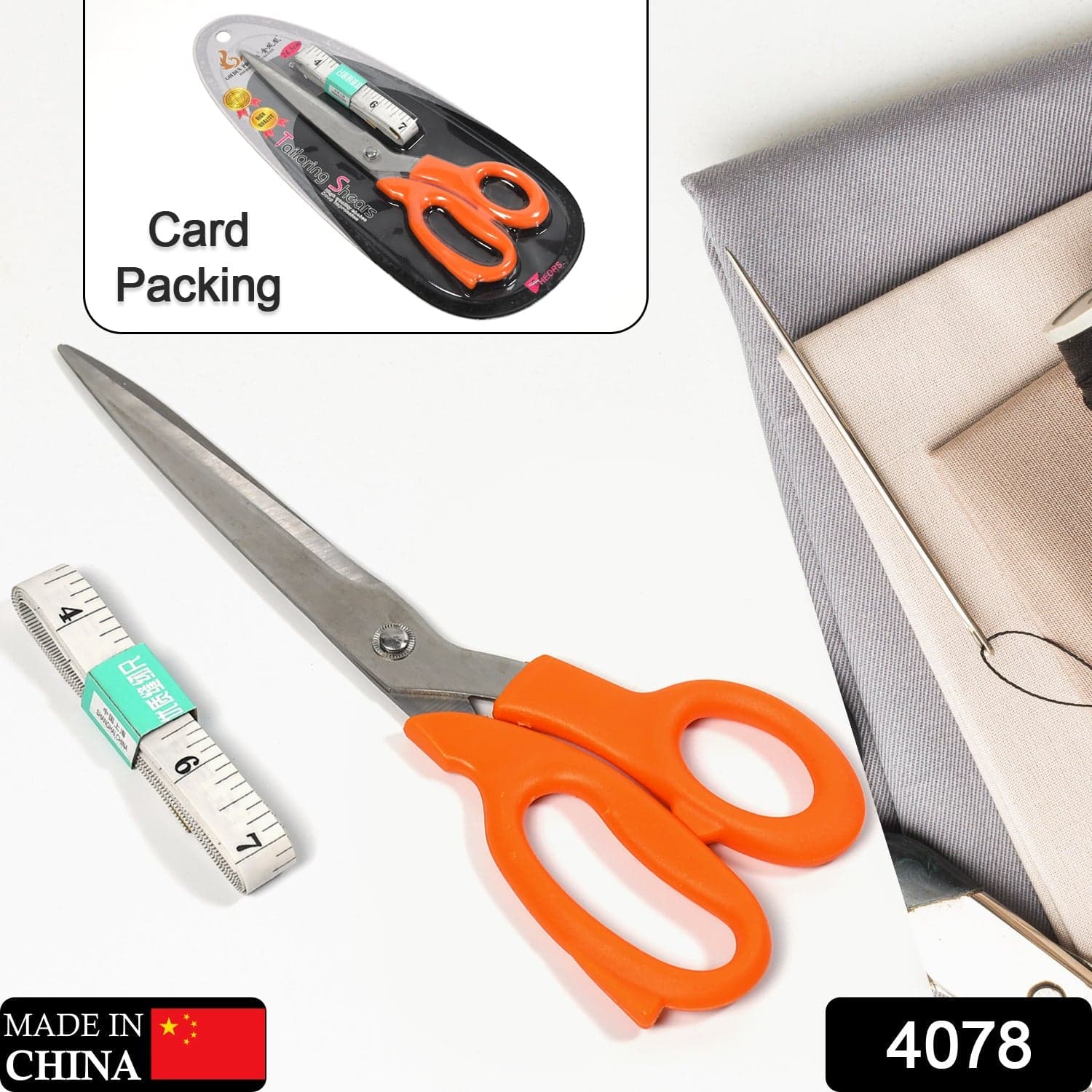 Tailor Scissors And Measuring Tape High Quality Scissor With Flexible Measuring Tape For Tailor & Home Use Scissor thumbnail 2