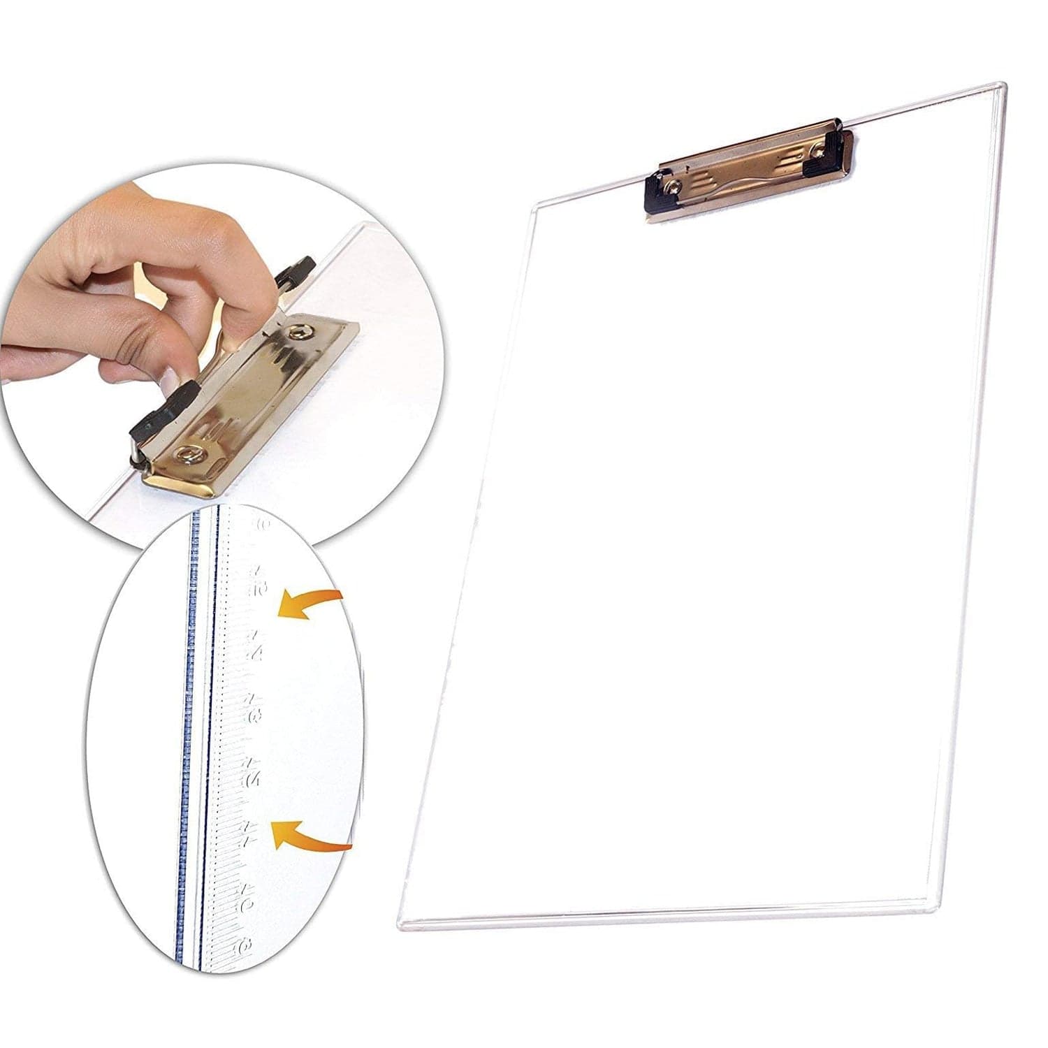 Transparent Premium Exam Pad with Centimeter Measuring Side for Students thumbnail 4