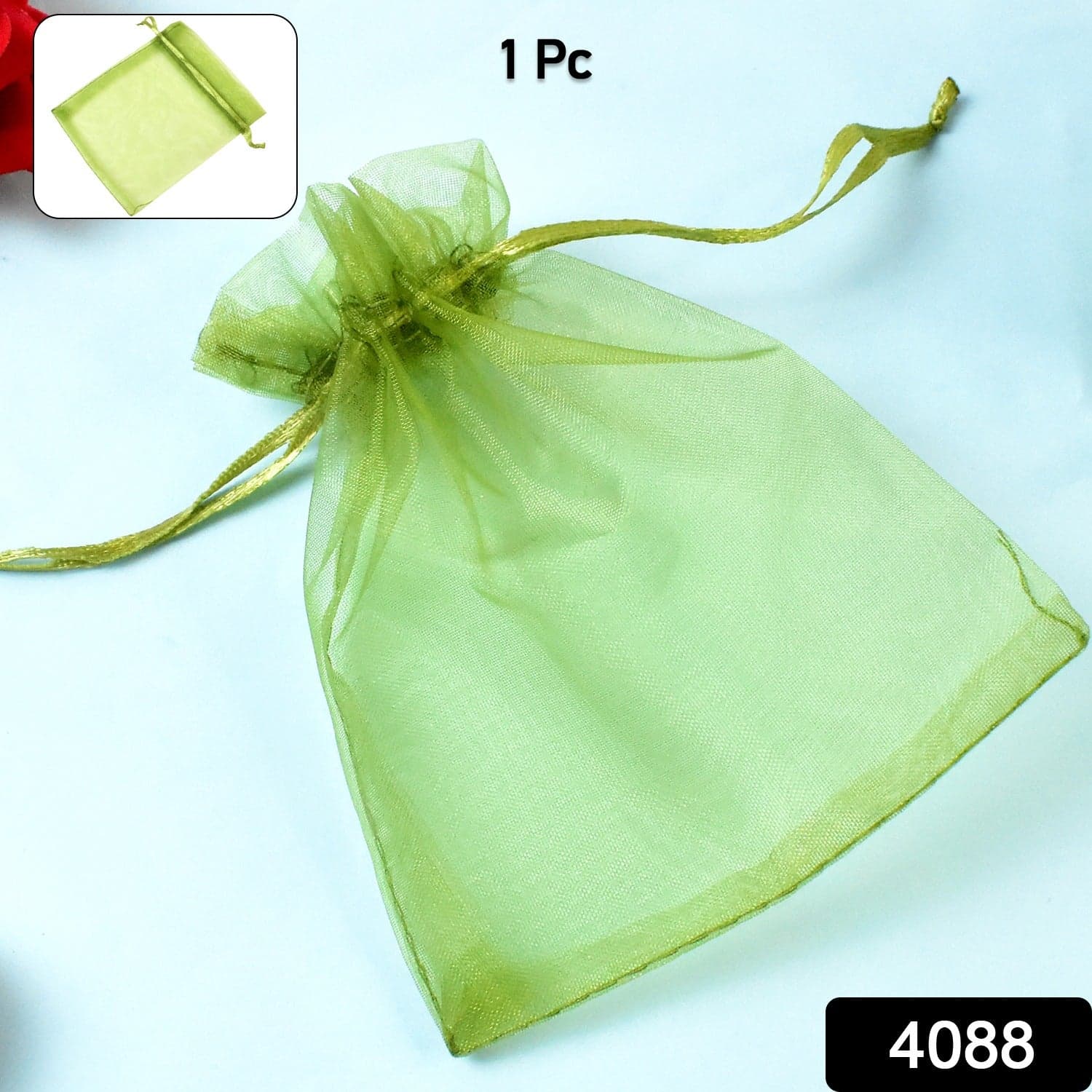 Small Potli Gift Bags, Small Mesh Bags Drawstring Gift Bags (1Pc / 12—10 Cm) thumbnail 2