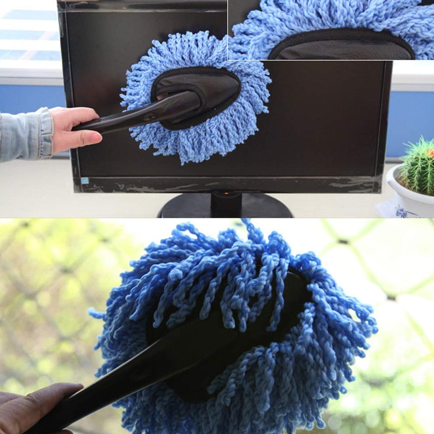 Car Wash Cleaning Brush Microfiber Dusting Tool Duster Dust Mop Home Cleaning For Cleaning And Washing Of Dirty Car Glasses thumbnail 1