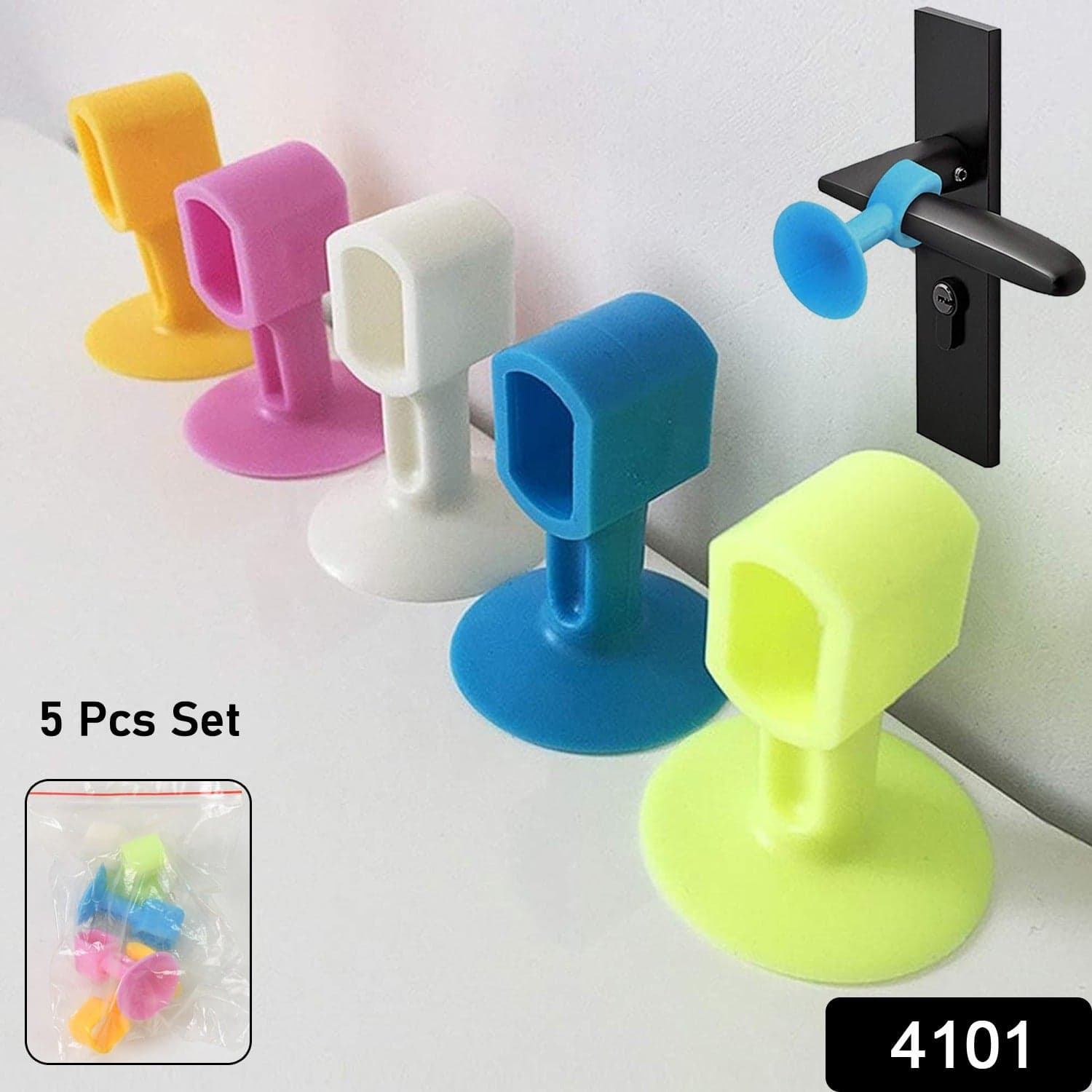 Self-Sucking Silicone Door Stopper (5 Pcs Set) thumbnail 2