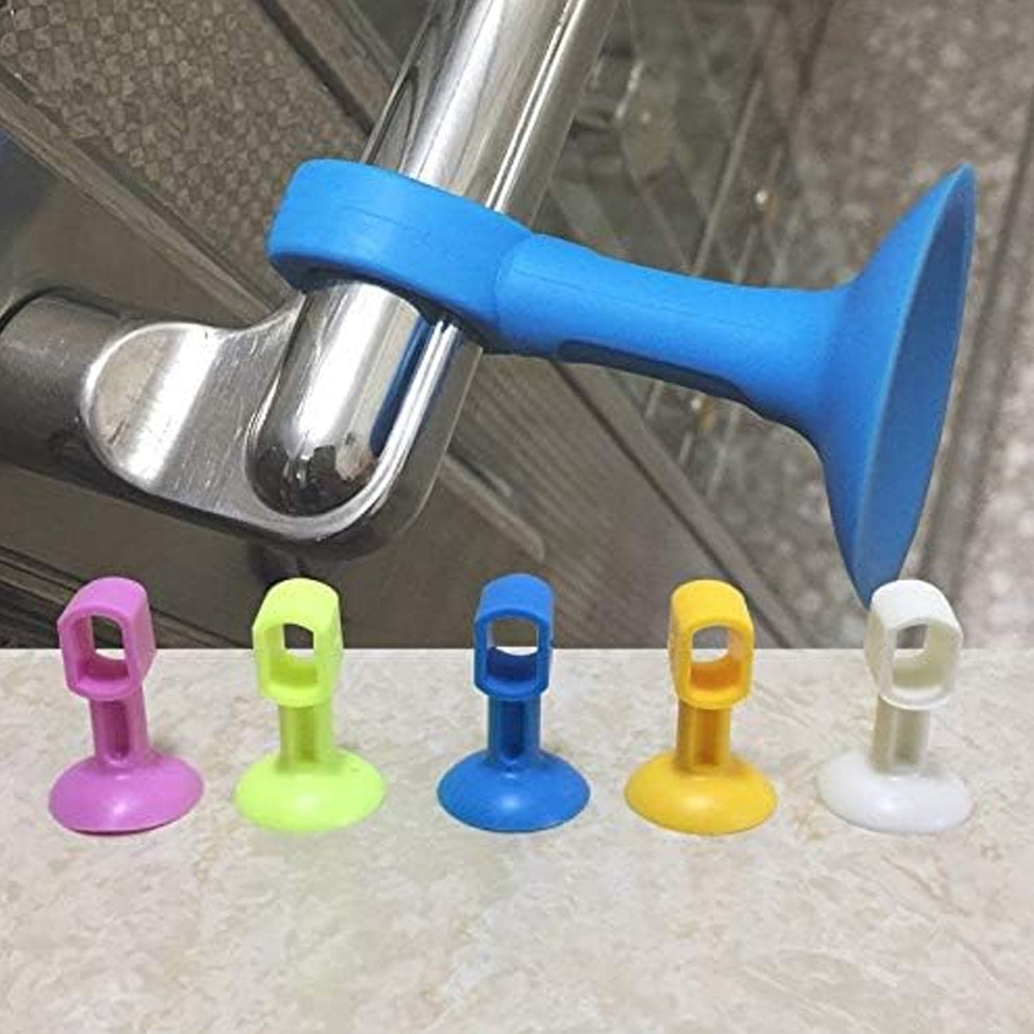 Self-Sucking Silicone Door Stopper (5 Pcs Set) thumbnail 6