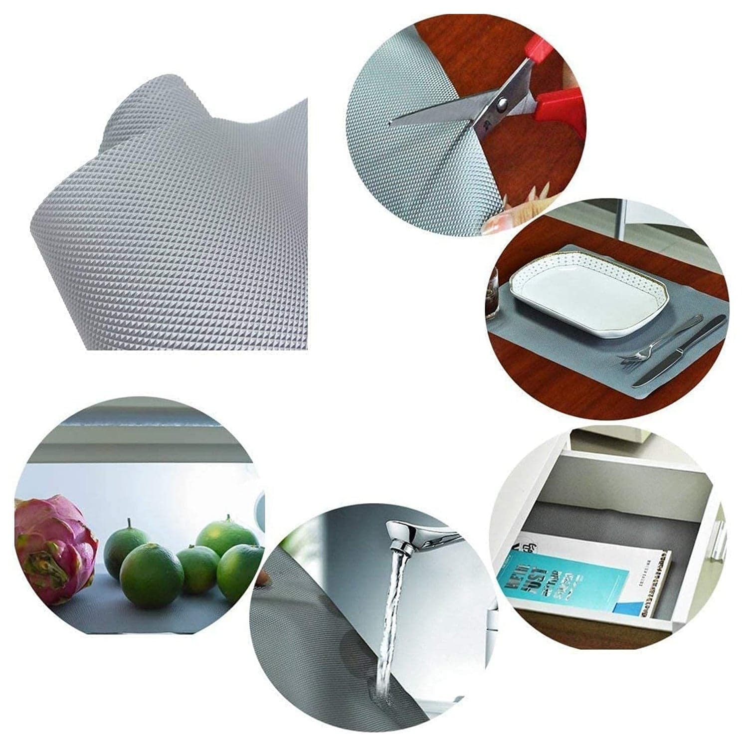Multipurpose Anti-Slip Mat Liner Roll - 45Cmx5M For Kitchen thumbnail 5