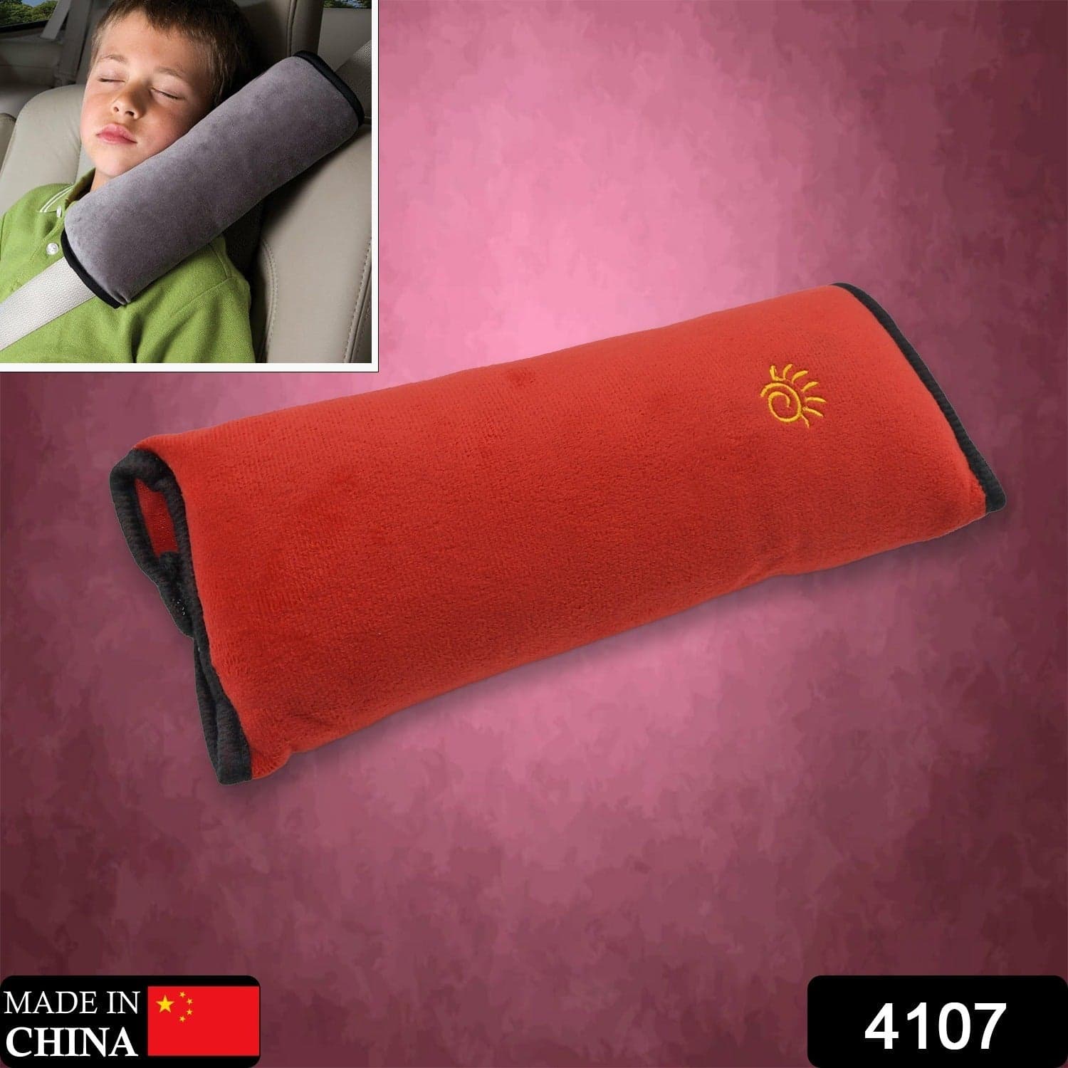Child Safety Belt Cushion Universal Car Seat Belt Cushion Adjustable Support for Neck and Shoulder in Car when Sleeping for Children and Adults (1 Pc) thumbnail 2